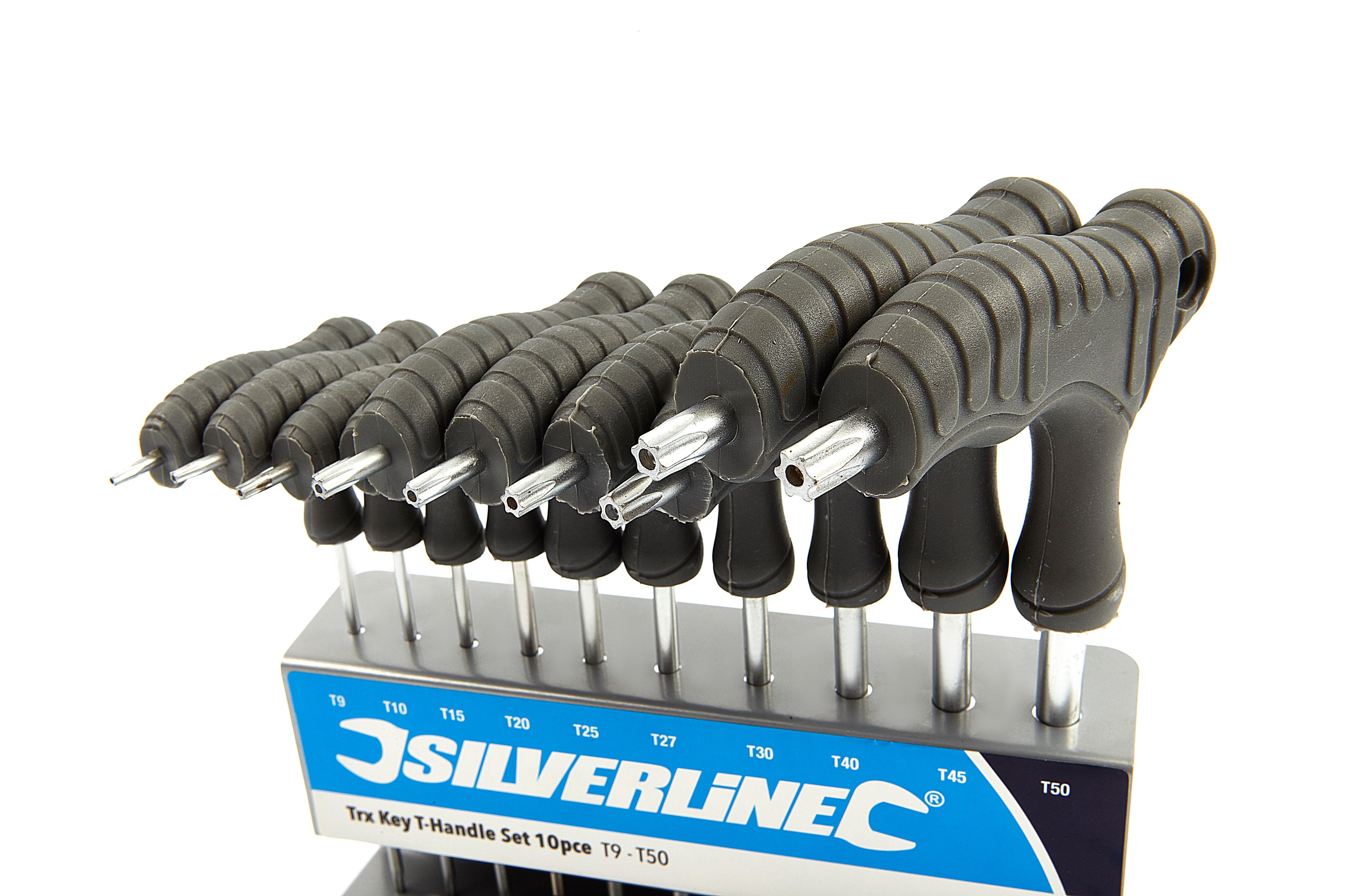 Silverline 10 Delige T-greep Torx Sleutel Set Image 2