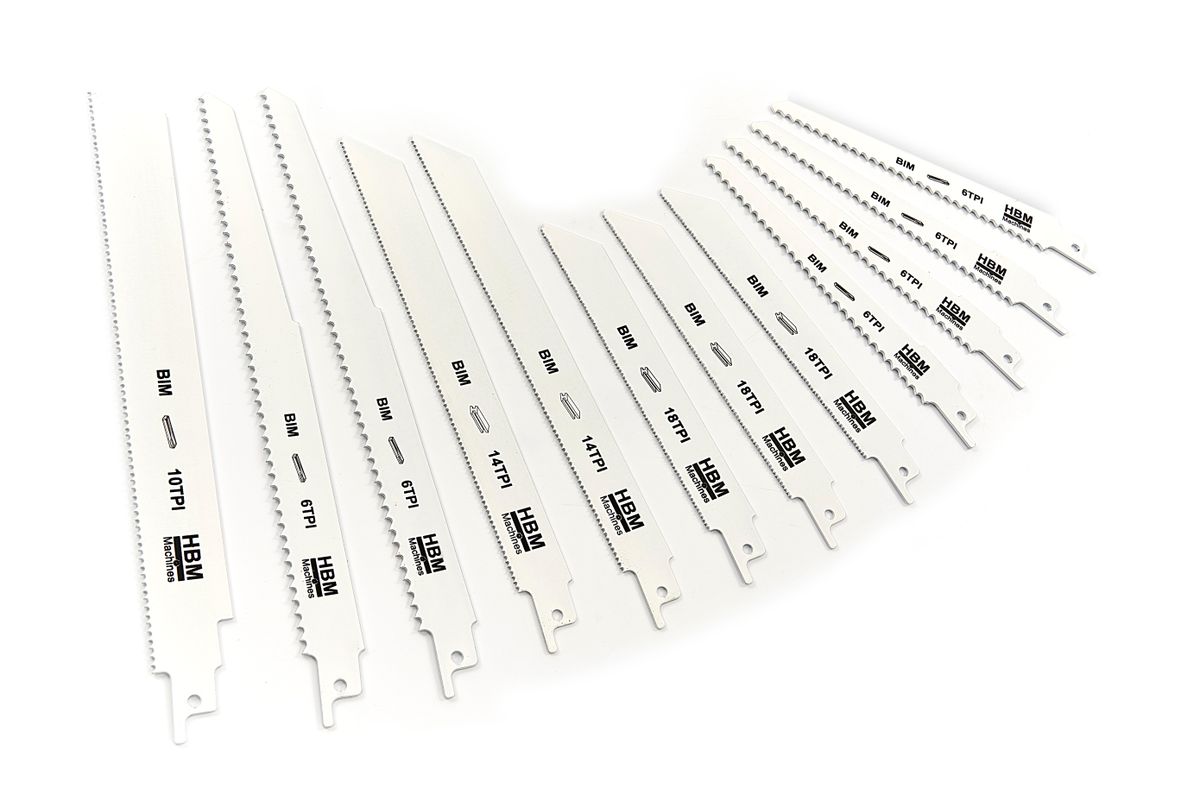 Juego de 12 hojas de sierra recíproca de bimaterial HBM