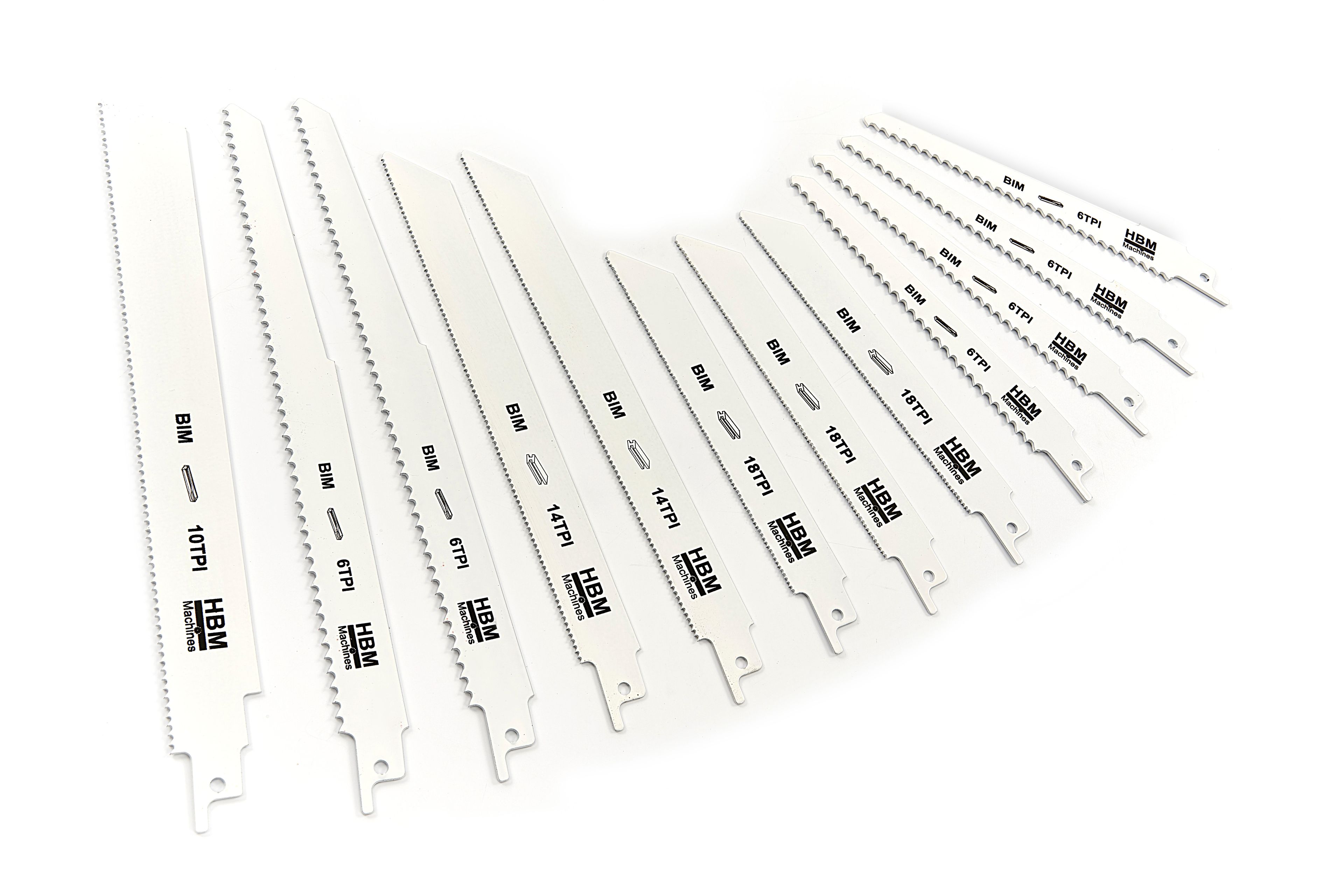 HBM 12 Delige Bi-Metaal Reciprozaagbladenset