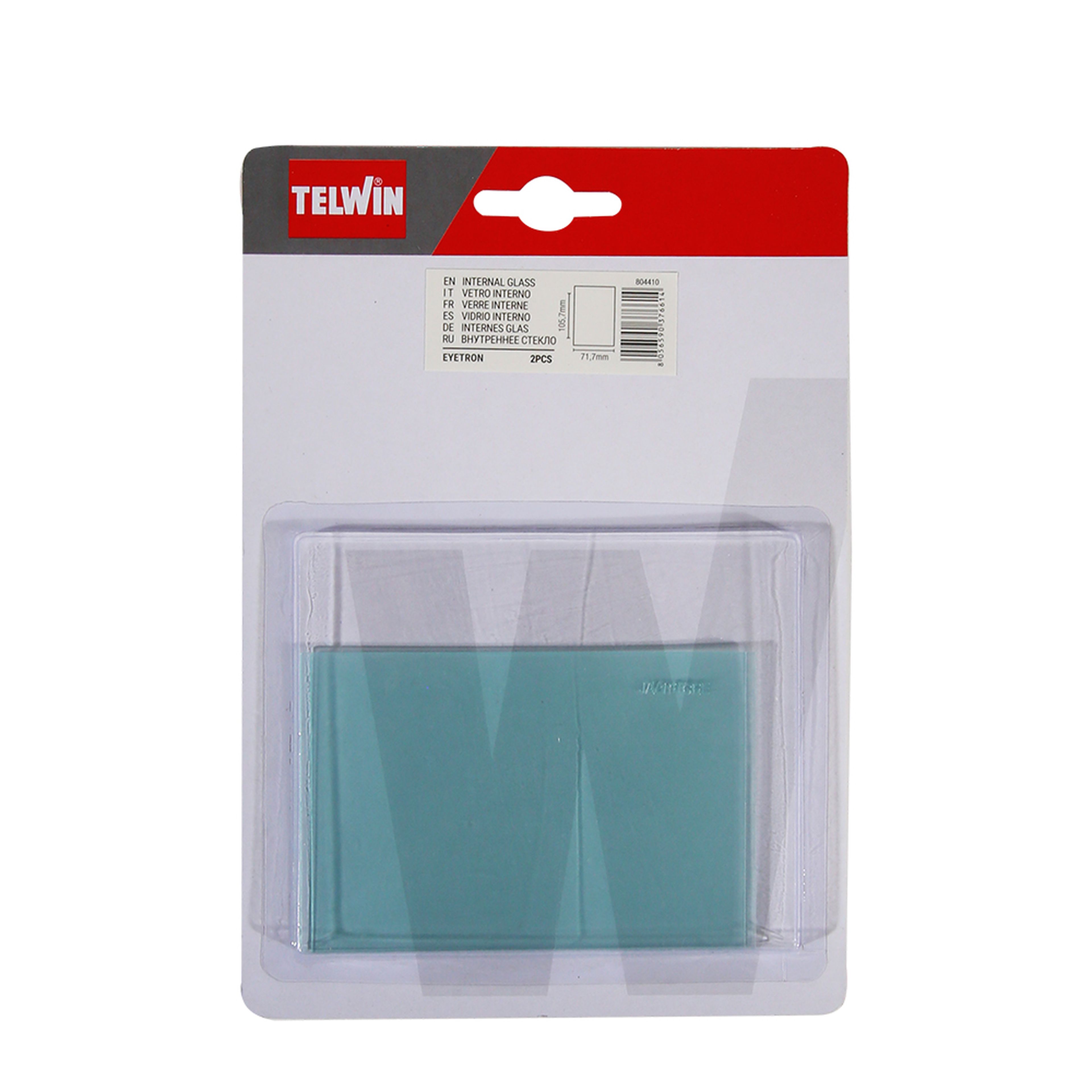 Telwin beschermglas binnenkant 71,7x105 mm, 2 stuks
