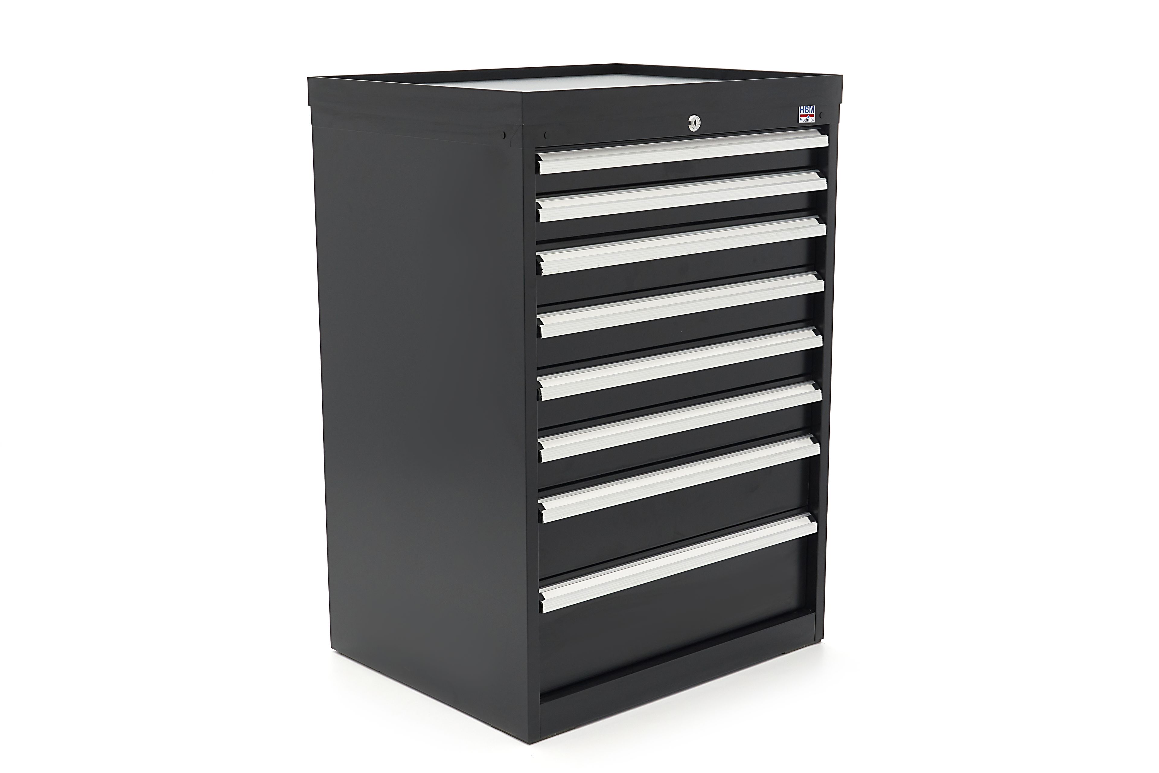 HBM Armoire à outils à 8 tiroirs 72 x 58 x 100 cm noire Image 3