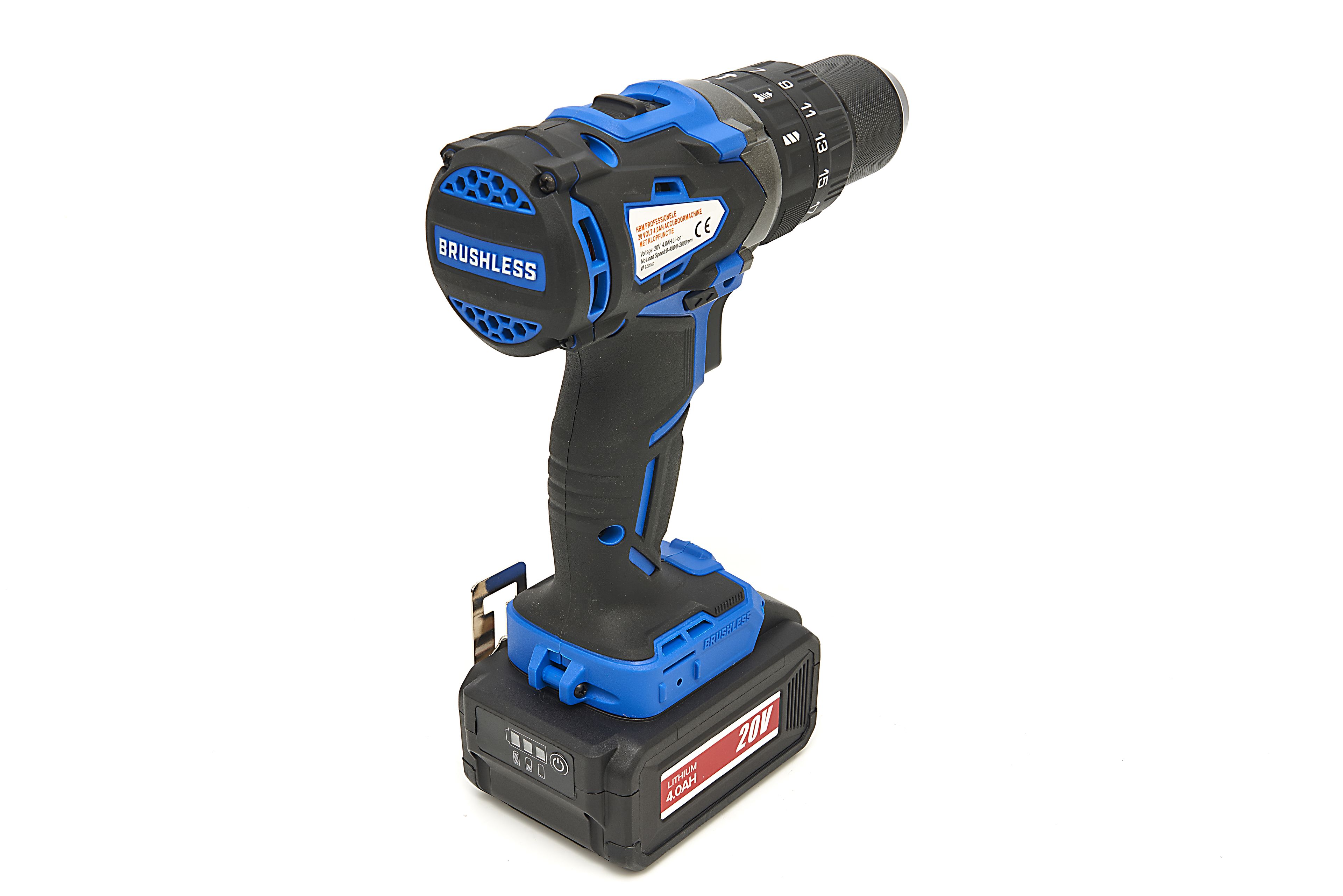 HBM Professionele 20 Volt 4,0AH Accuboormachine Met Klopfunctie Image 3