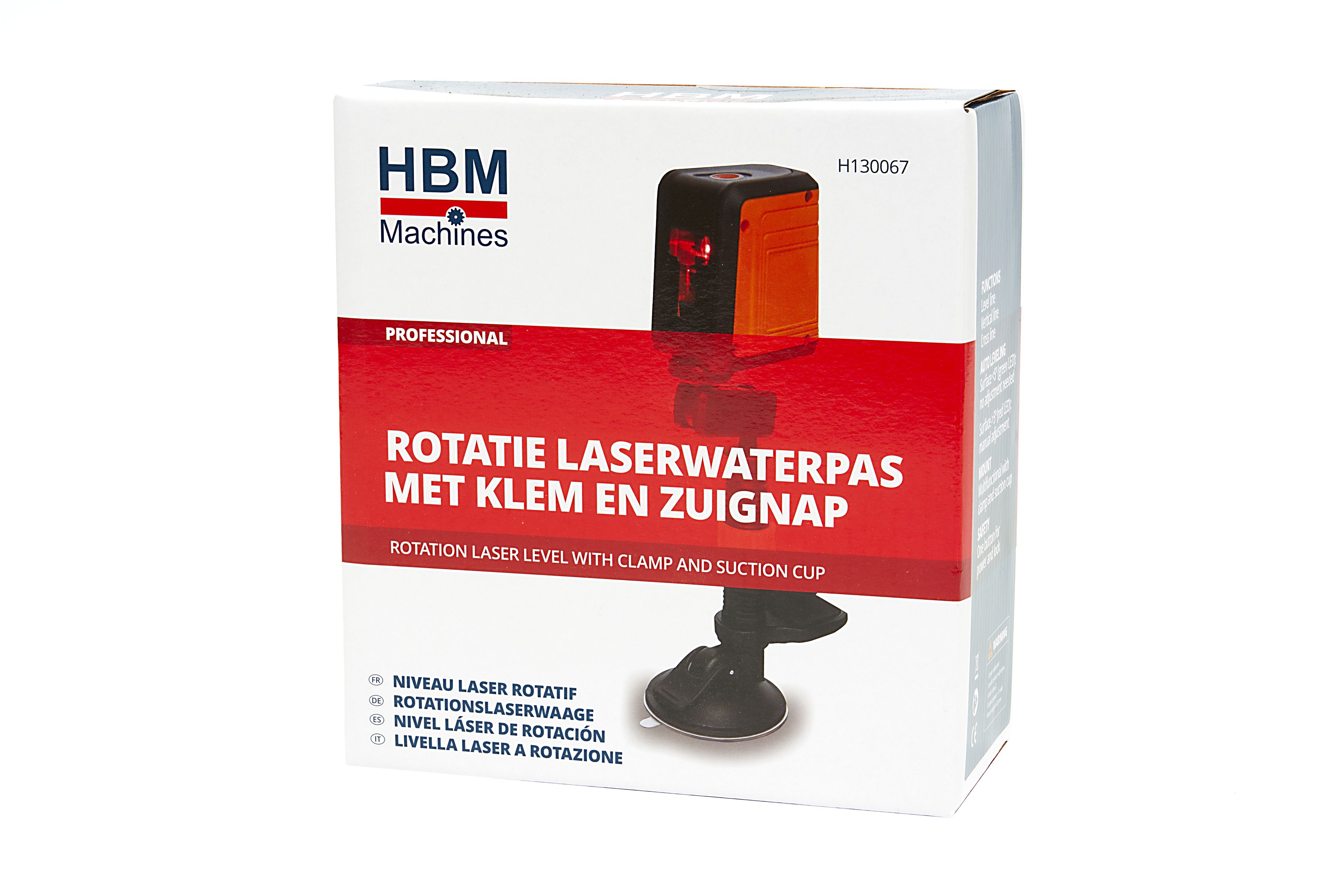 HBM Professionele Rotatie Laserwaterpas Set met klem en Zuignap - 7 Meter Image 11