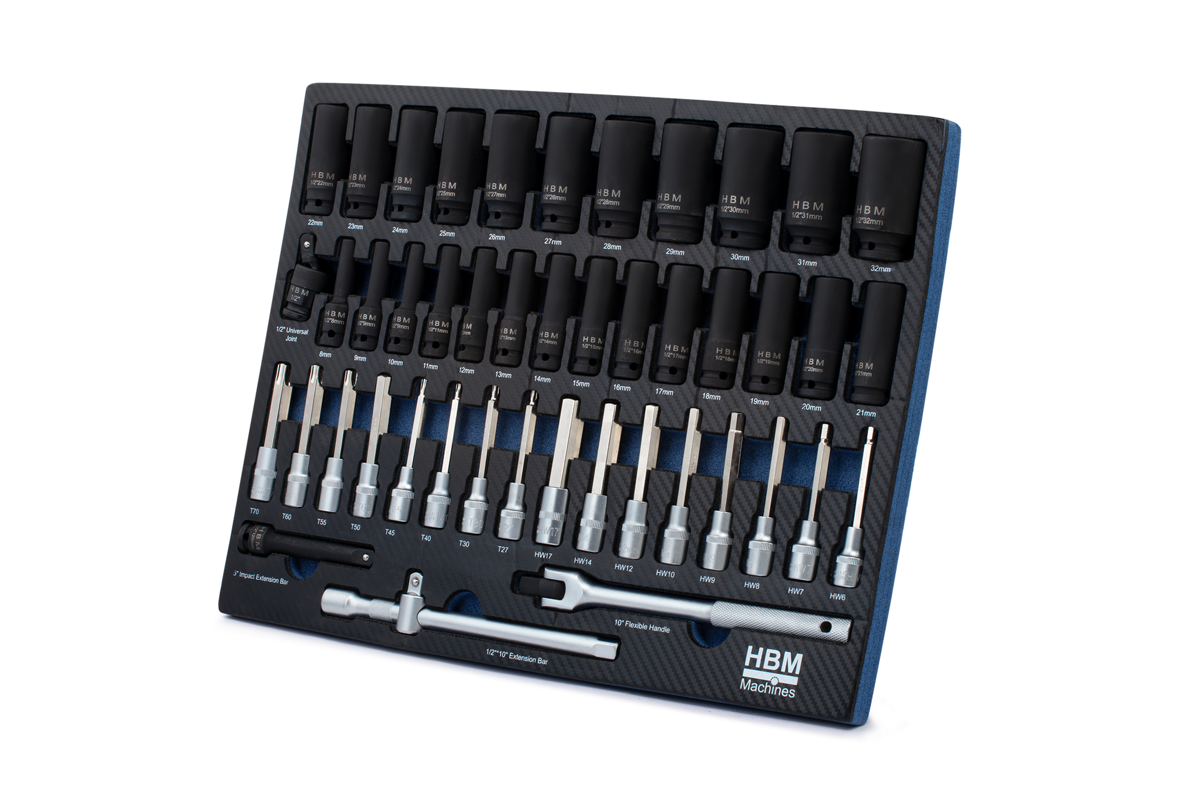 HBM inlay met krachtdoppenset, bitset 45-delig Image 2