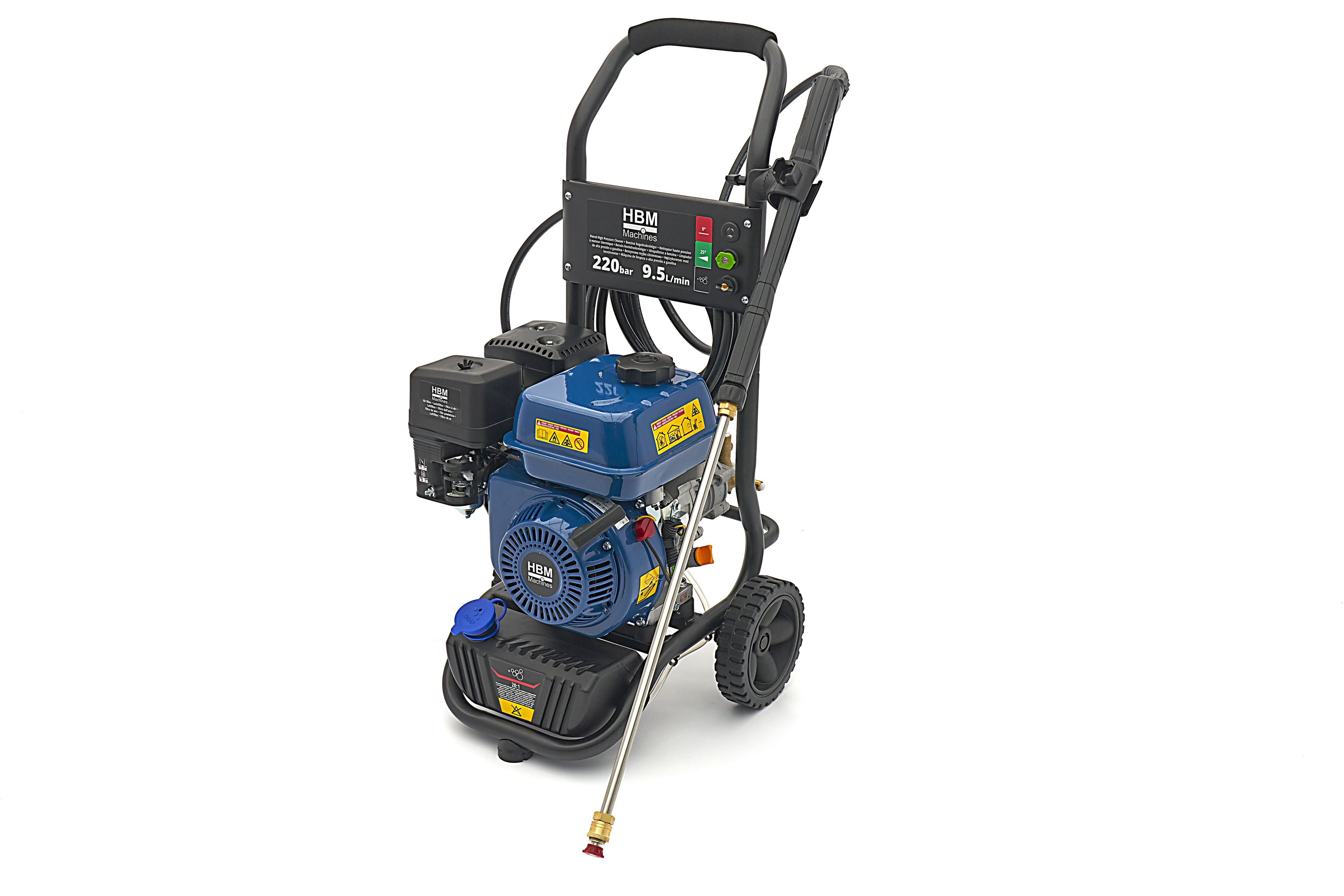 HBM benzine hogedrukreiniger 220 bar 9,5L/min208cc Image 5