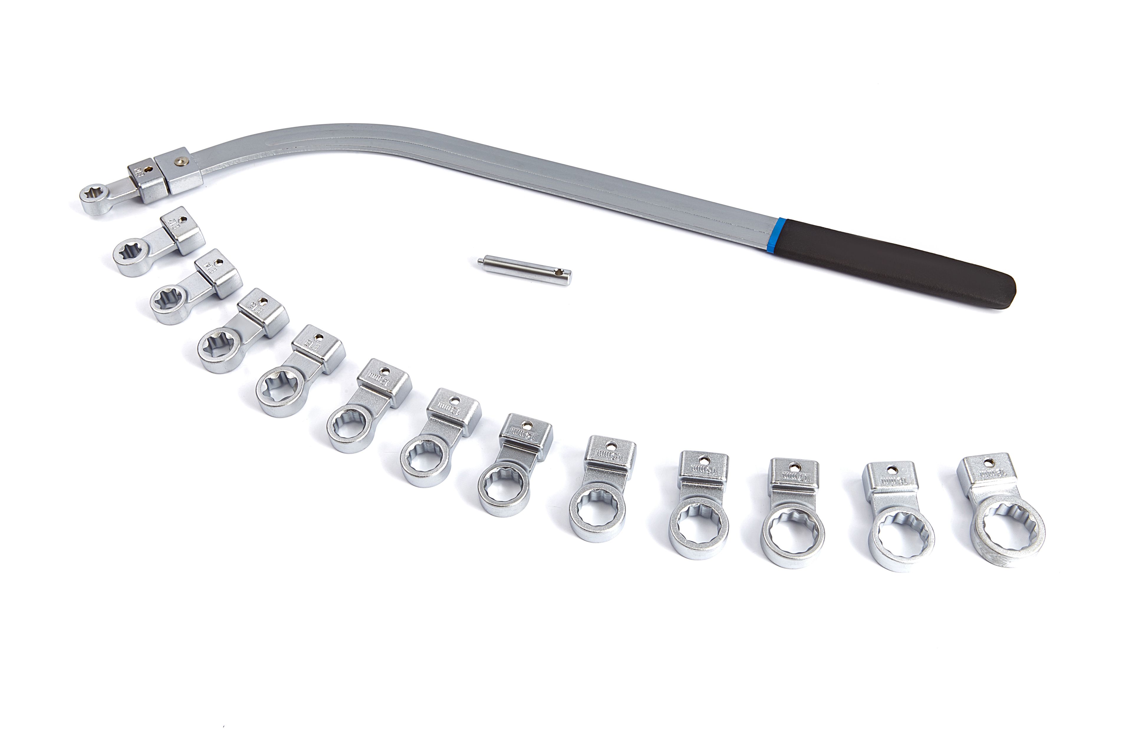 Conjunto de llaves de anillo de múltiples correas V de 15 piezas HBM Image 3