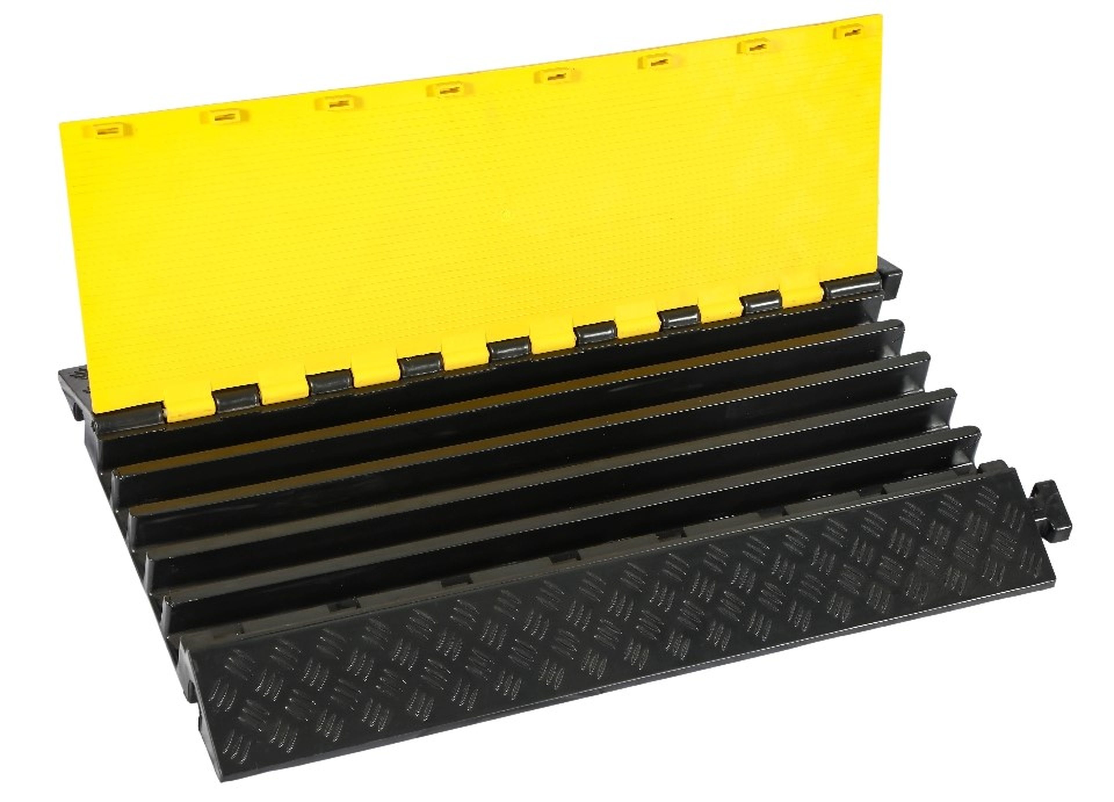 Protège-câbles/goulotte de câbles HBM 80 cm avec rabat et 5 canaux