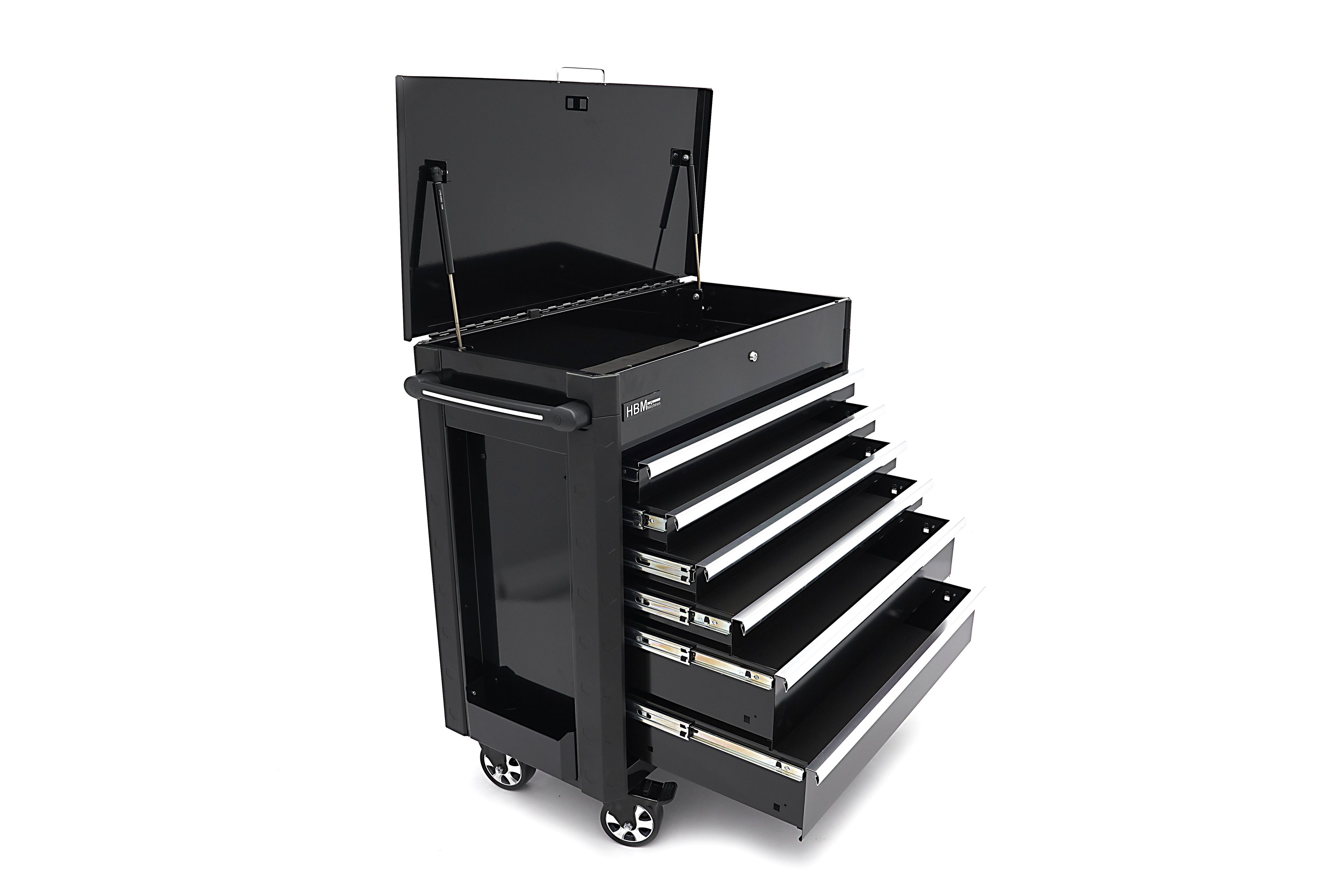 Carro de herramientas HBM con 6 cajones, 97 cm, negro Image 6