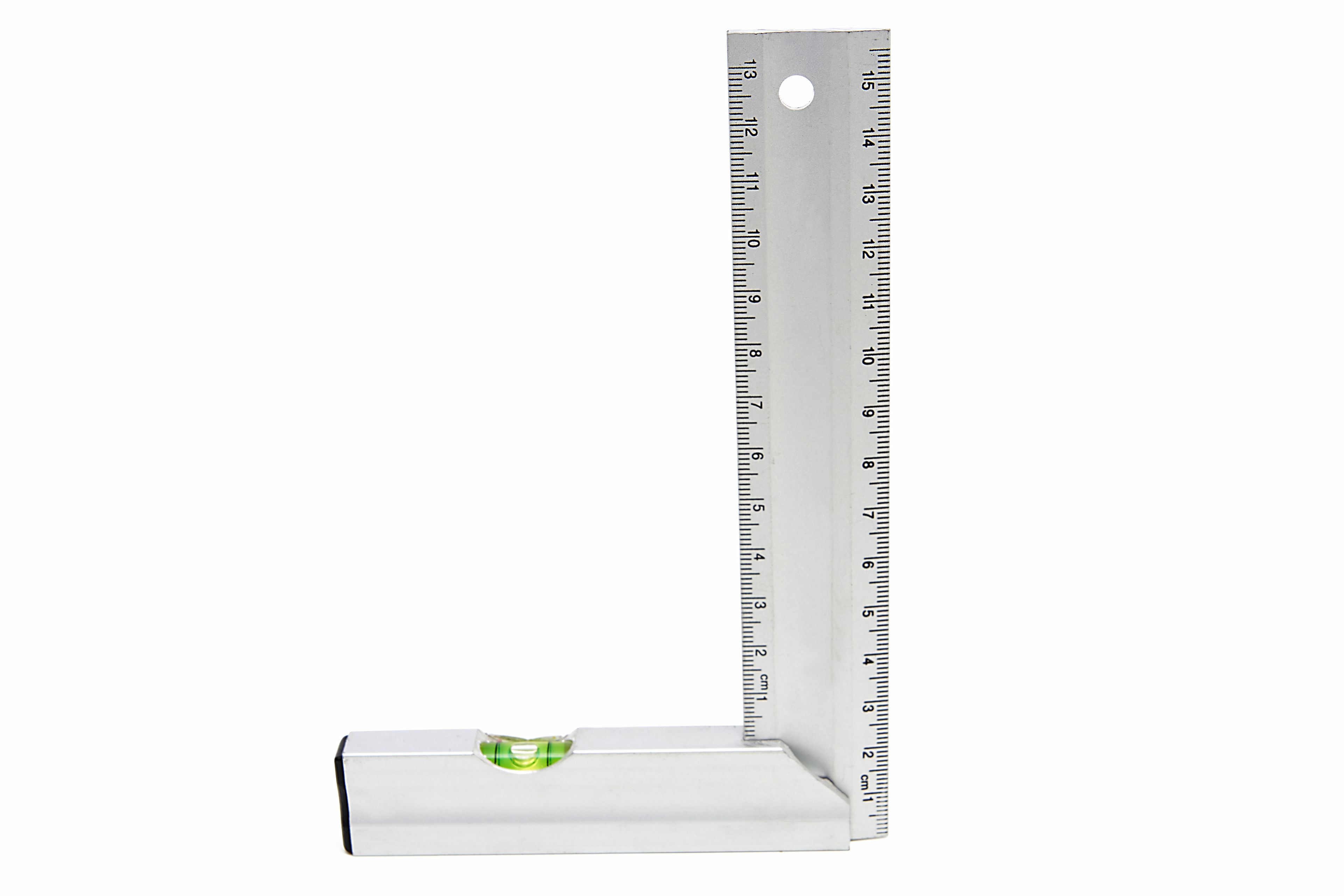 HBM 250 mm. Aluminium Blokhaak, Winkelhaak met Waterpas Image 3