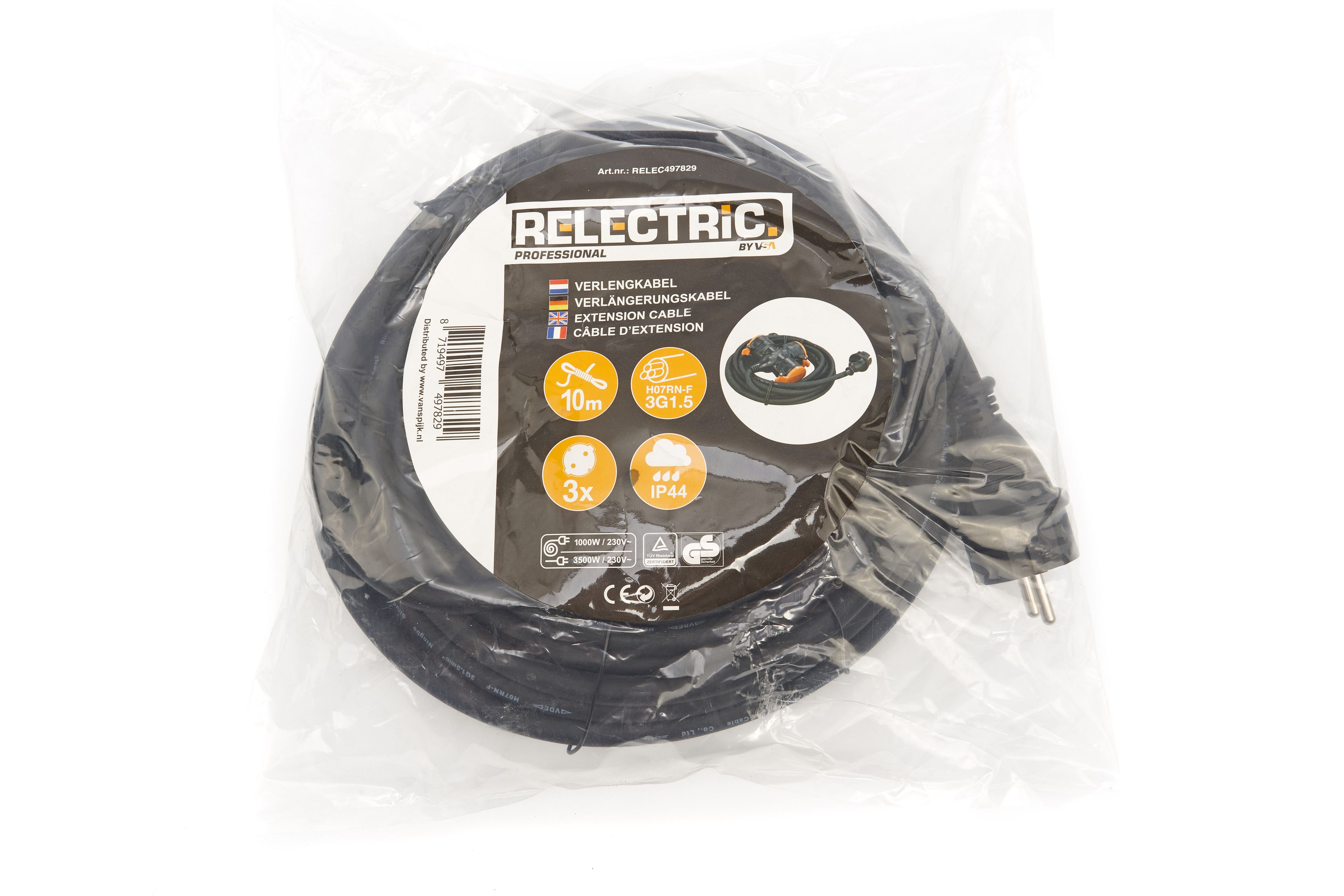 Relectric PRO alargador 10 m 3- vías 3x1,5mm Image 3