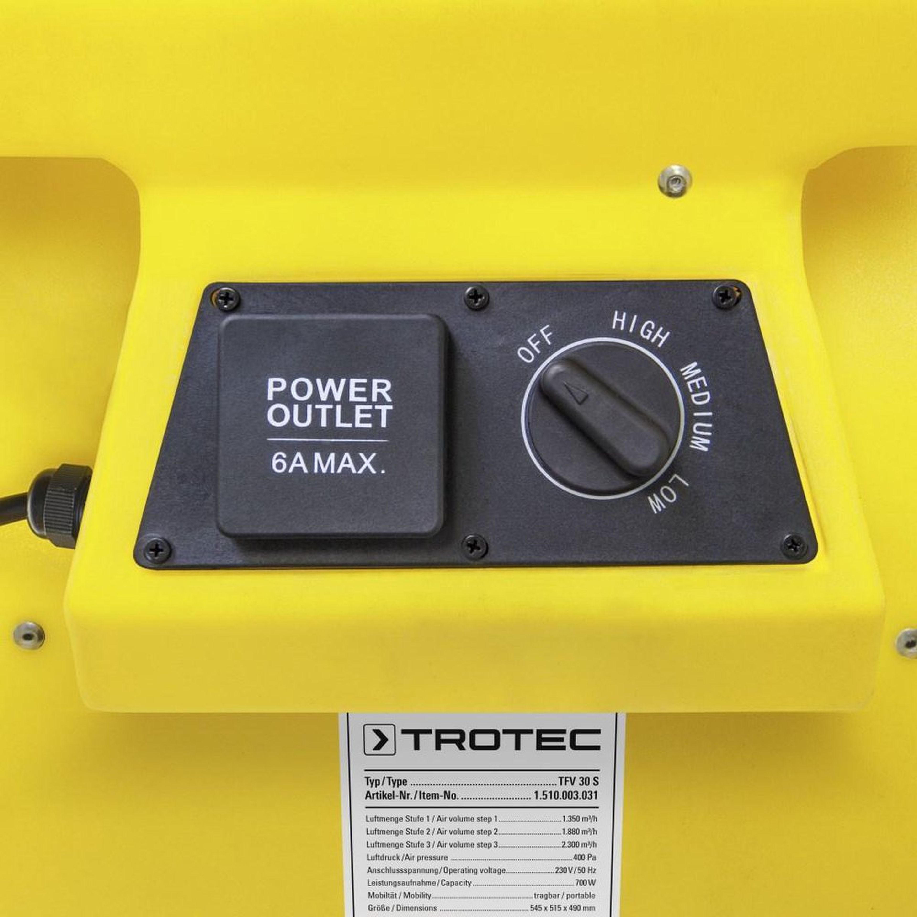 Trotec ventilator radial TFV 30 S Image 3