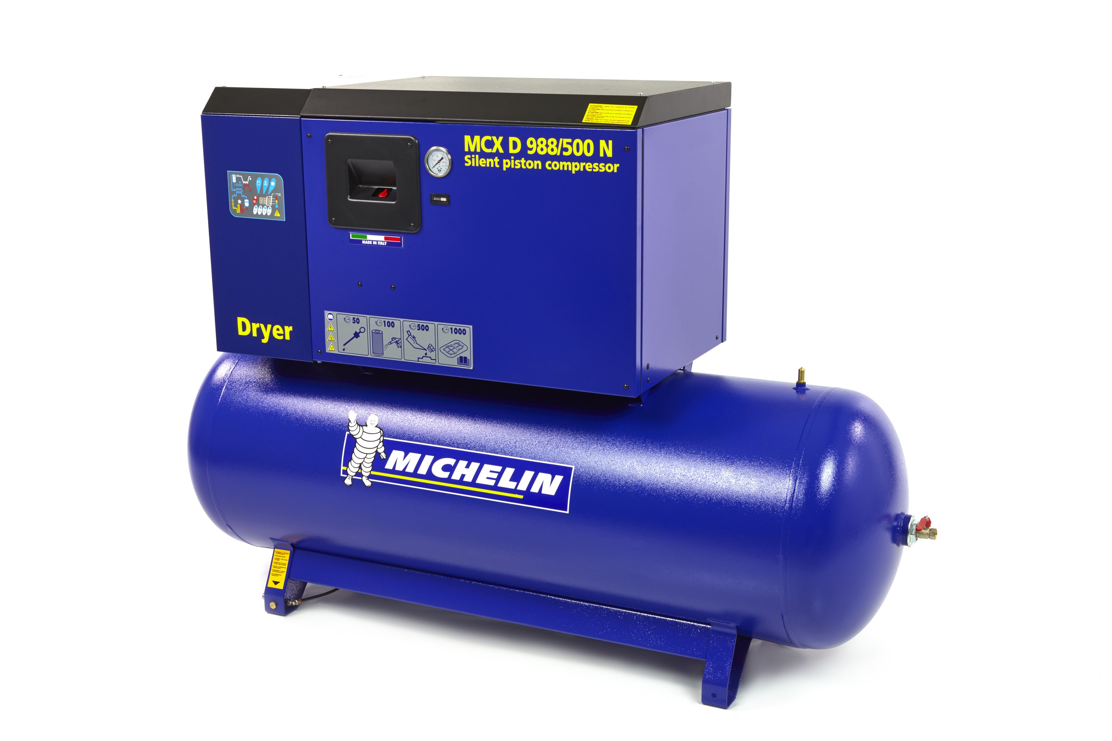 Michelin 10 PS 500 Liter schallgedämpfter Kompressor MCXD 988/500 N MIT TROCKNER Image 2