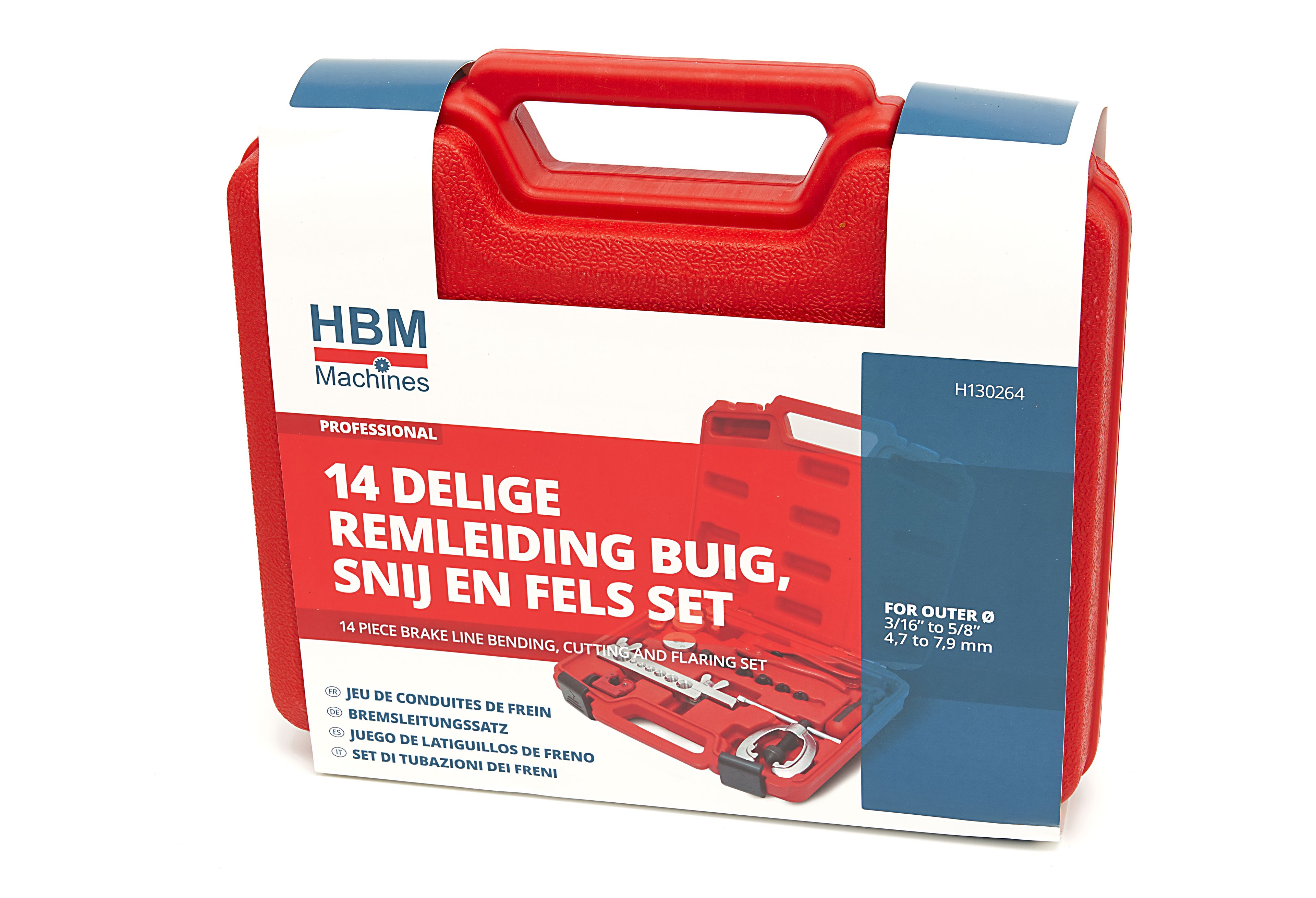 Ensemble professionnel de 14 pièces pour le pliage, la coupe et le pliage des conduites de frein HBM Image 12