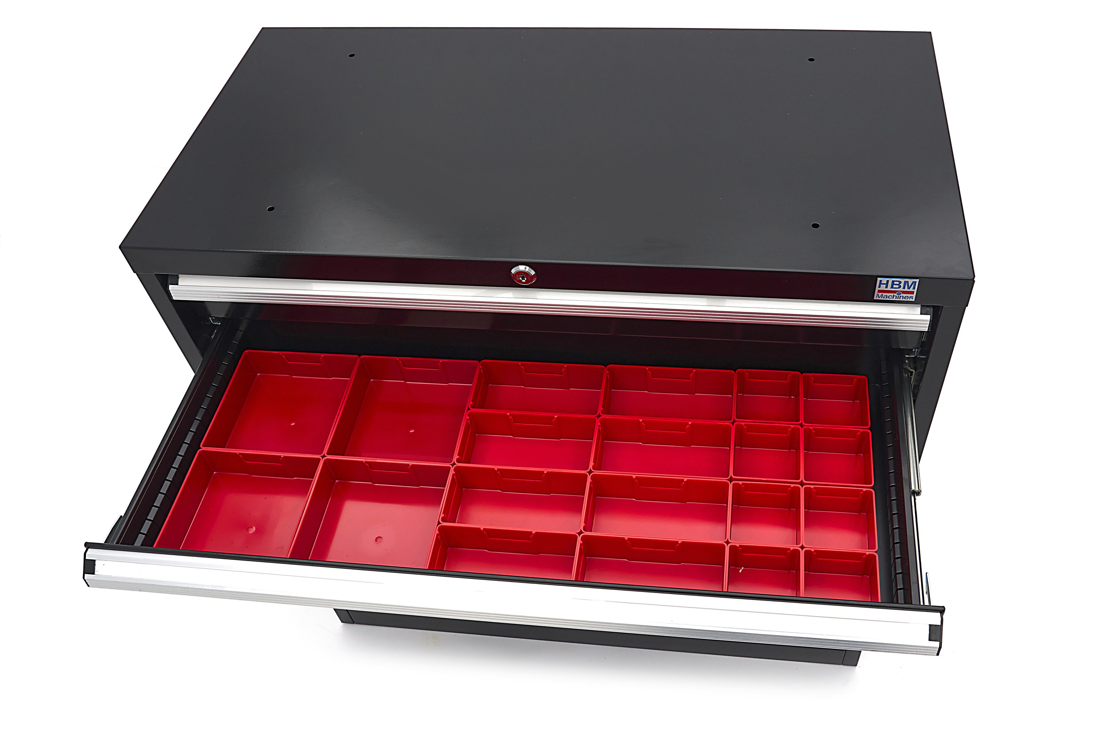 HBM 6 Schubladenschrank / Profi-Werkzeugschrank 90 x 45 x 90 cm schwarz Image 9