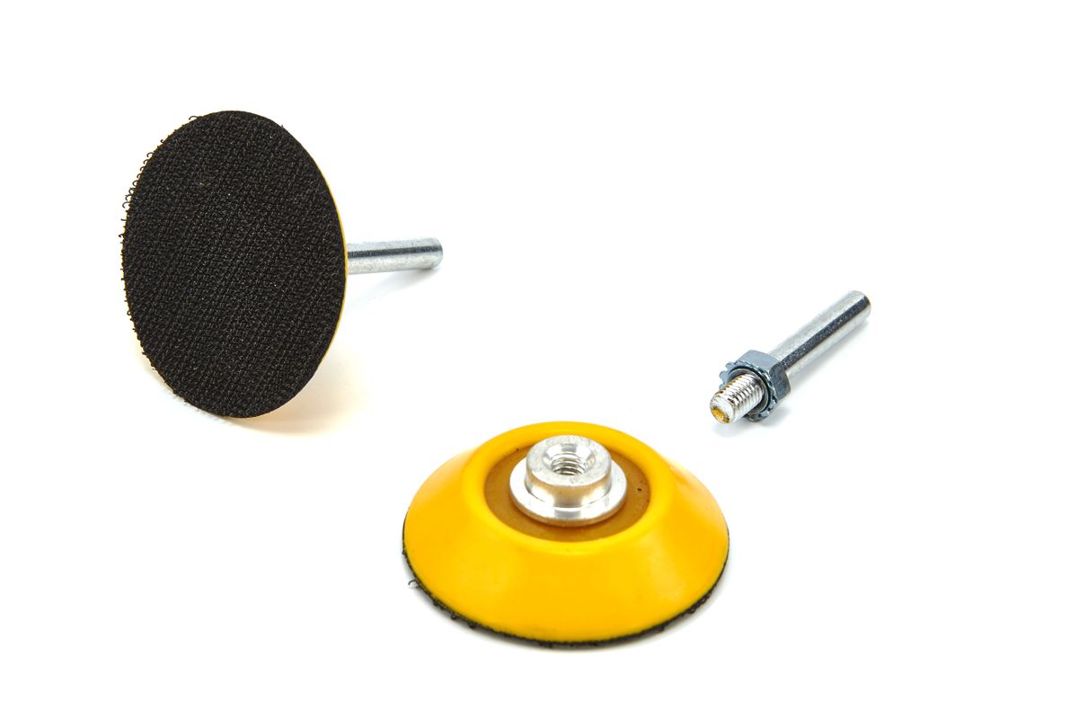 Discos de soporte HBM con toma de 6 mm para almohadillas de lijado de velcro