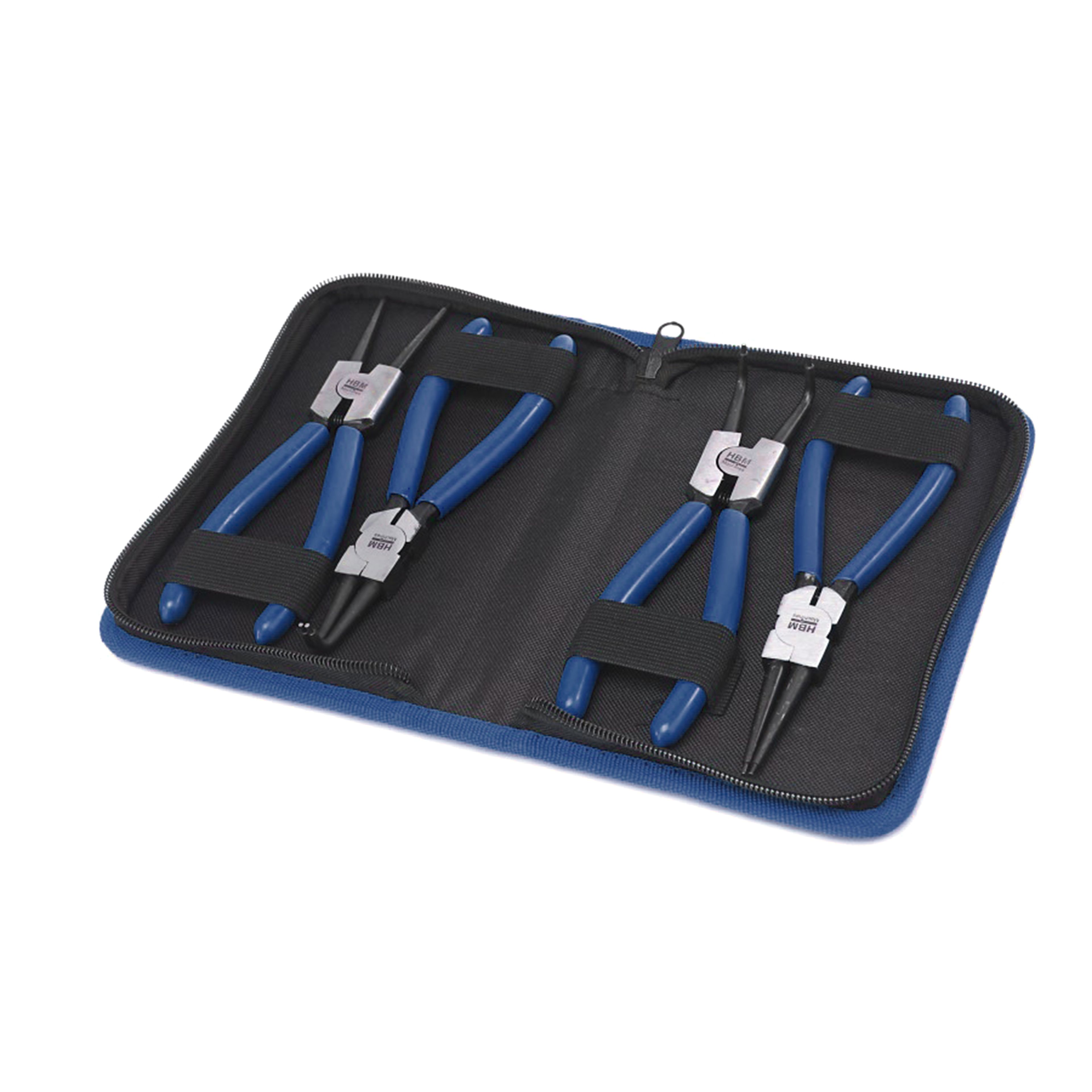 HBM 4 Delige 175 mm Seegerringtangenset, Borgveertangenset