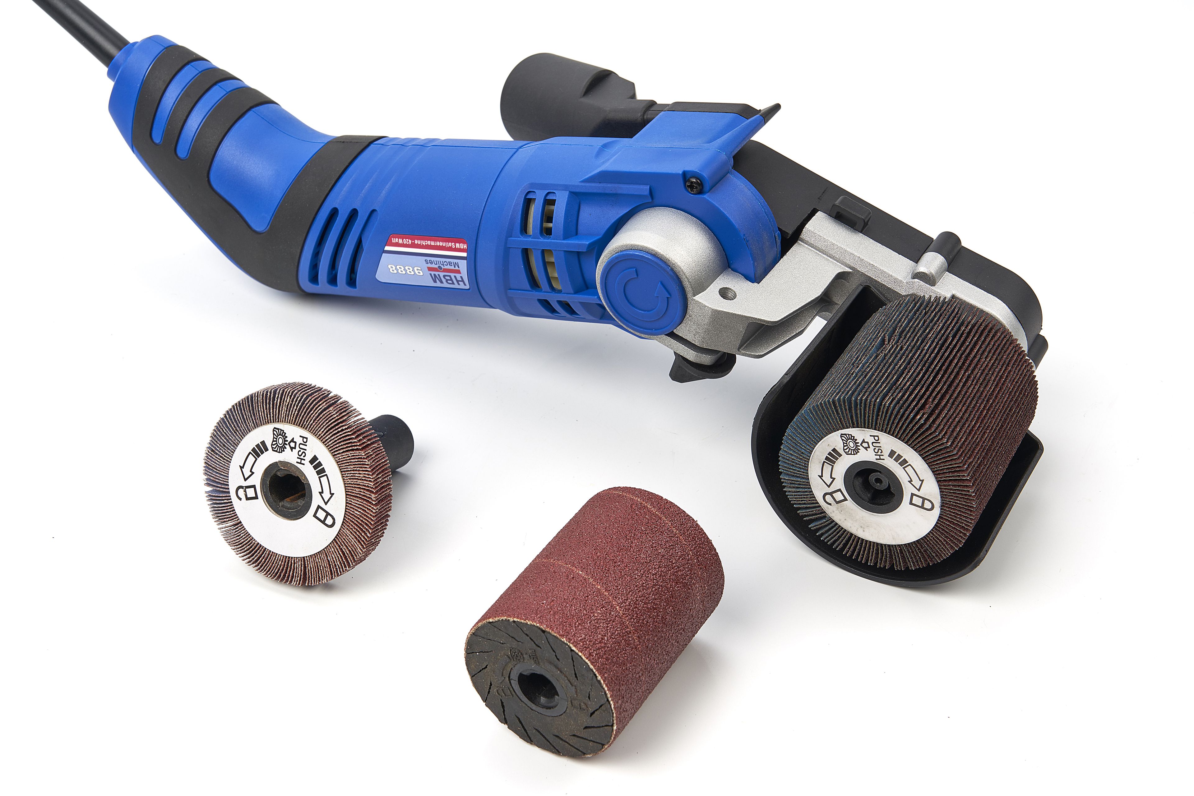 HBM Satineermachine - Borstelmachine Met Kantelbare Kop - 420 Watt Image 2