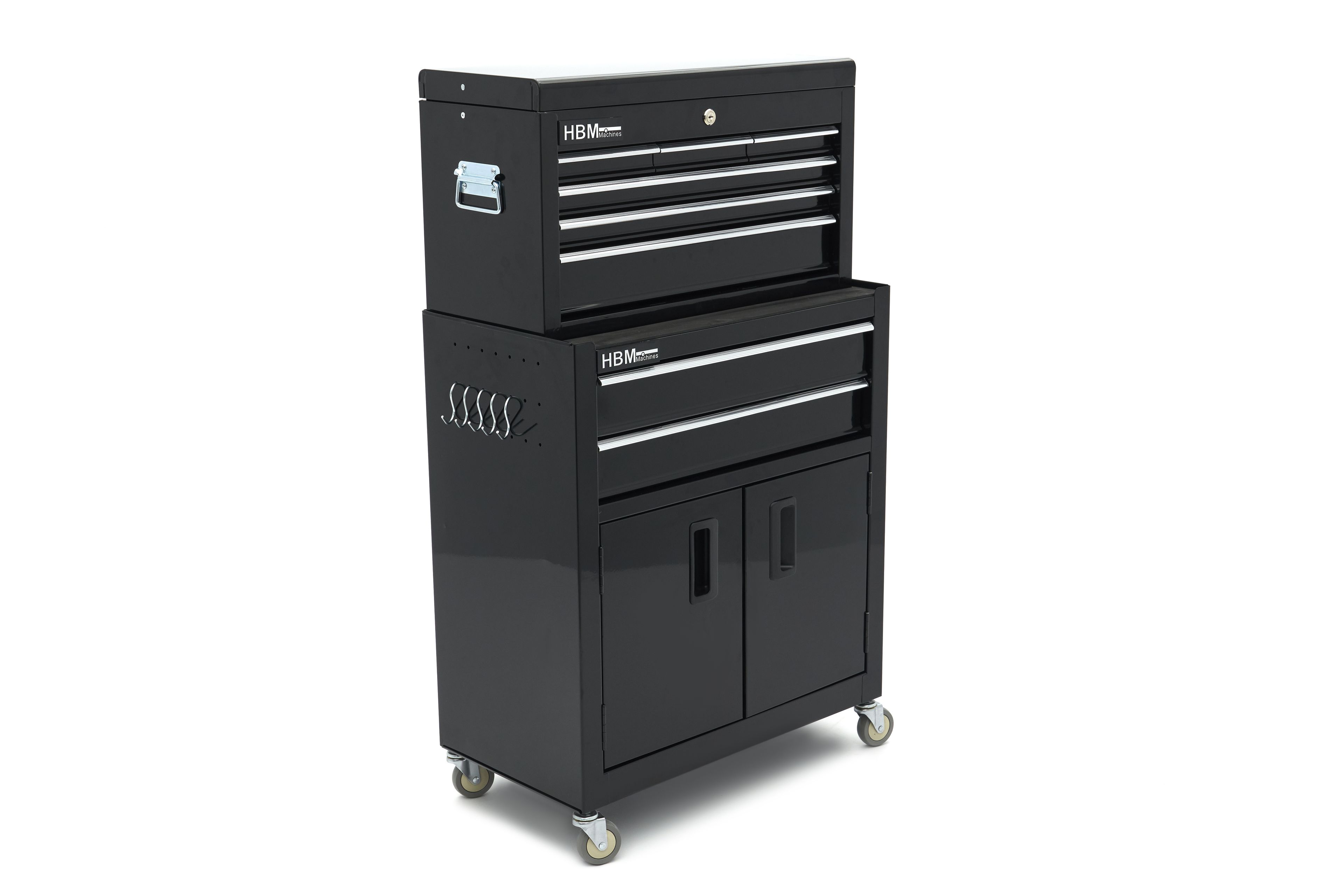 HBM gereedschapswagen inclusief opzetkast, zwart, model 2 Image 2