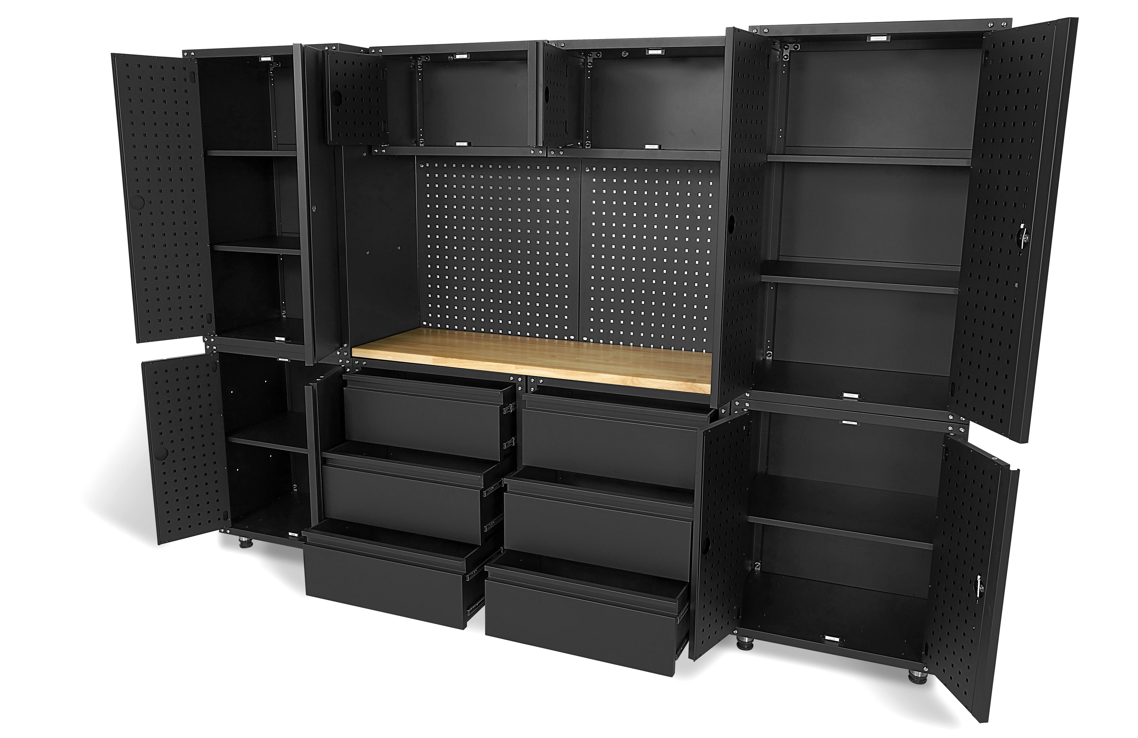 HBM Sistema di officina premium, 11 pezzi, nero opaco Image 4