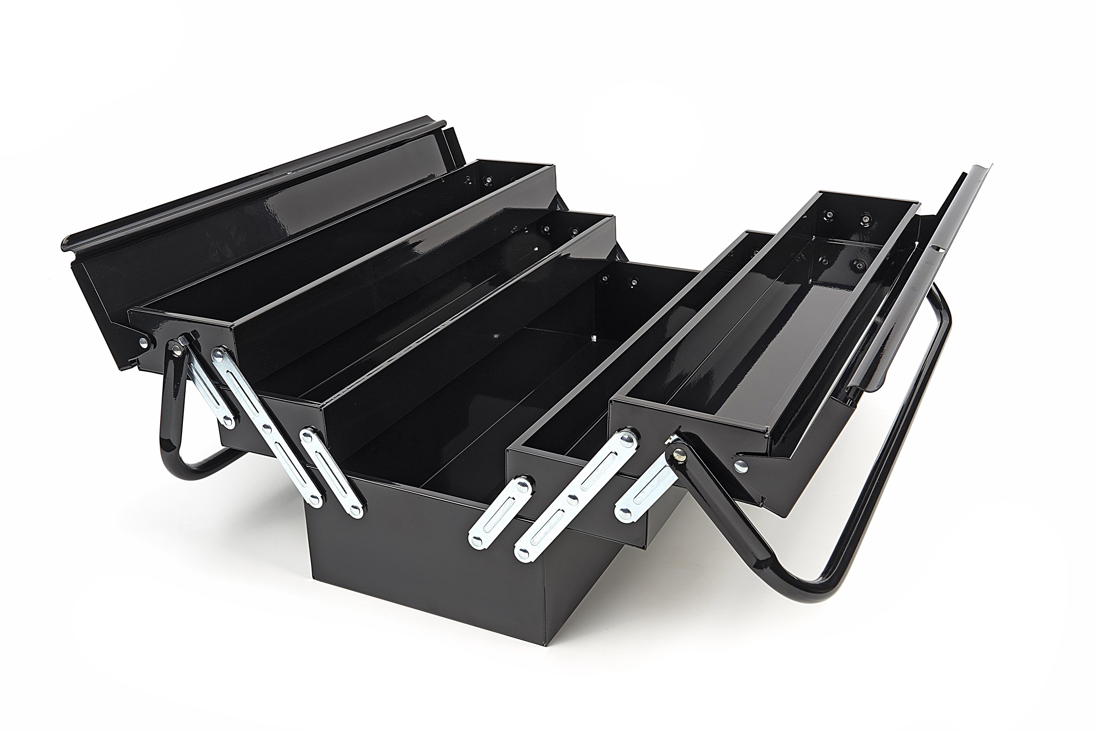 HBM 535 mm. Professioneller Werkzeugkasten aus Stahl mit 3 Ebenen und 5 Fächern Image 3