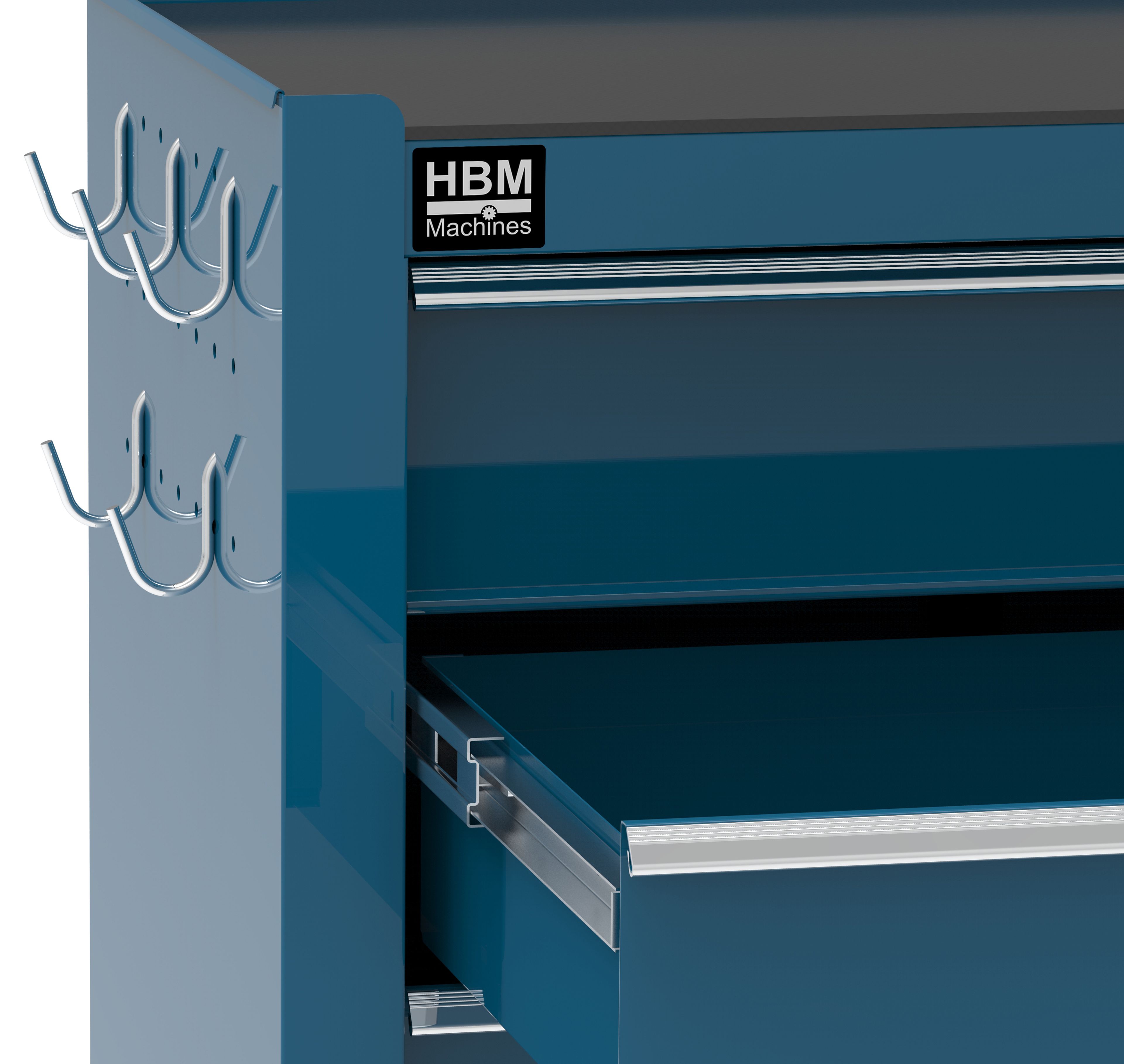 HBM gereedschapswagen 5 laden, 62 cm, blauw Image 3