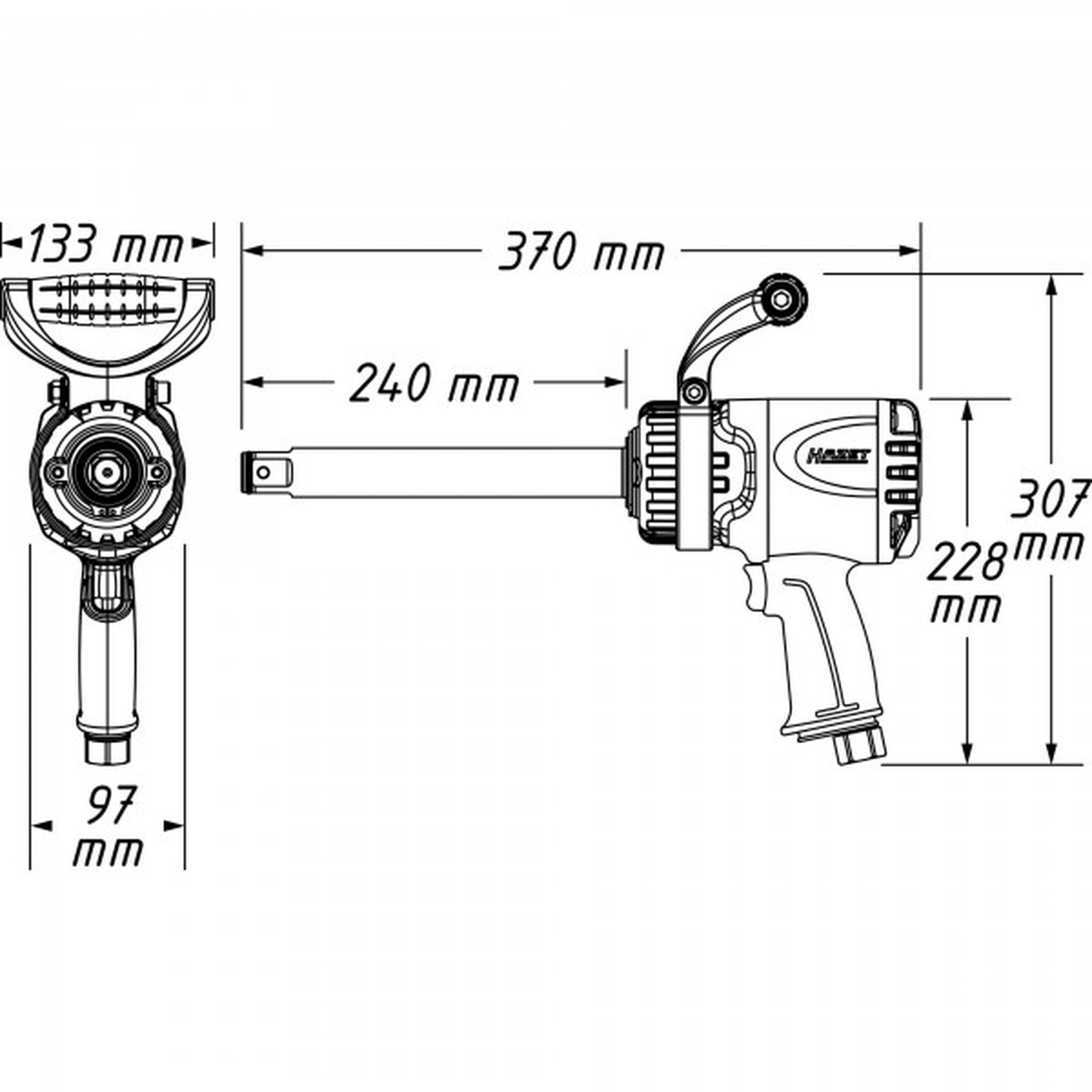 Hazet 9014LGTT Slagmoersleutel 1 inch 3.850 Nm Image 3