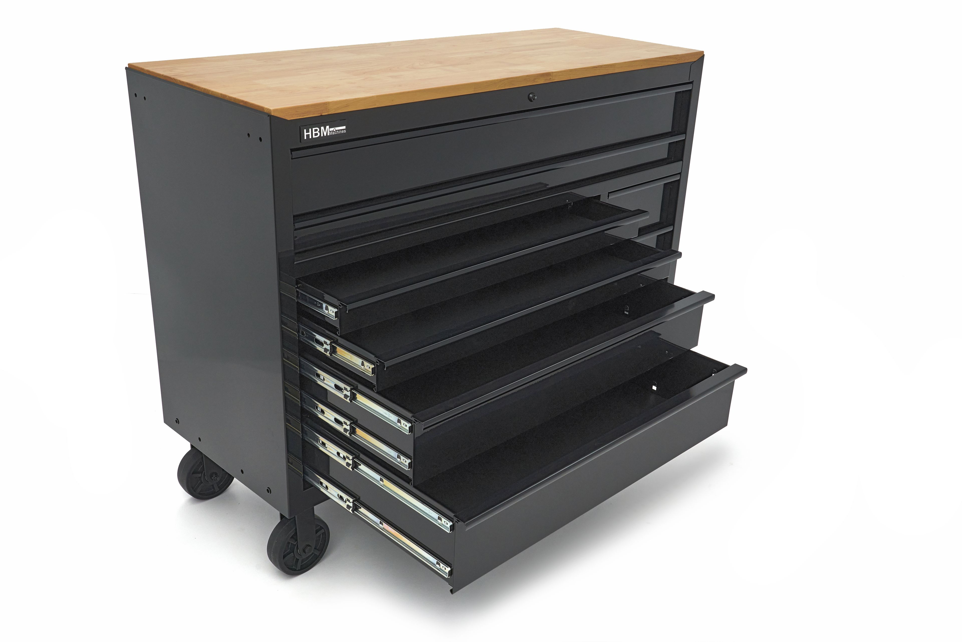 HBM gereedschapswagen, 8 laden, 142 cm, zwart Image 11