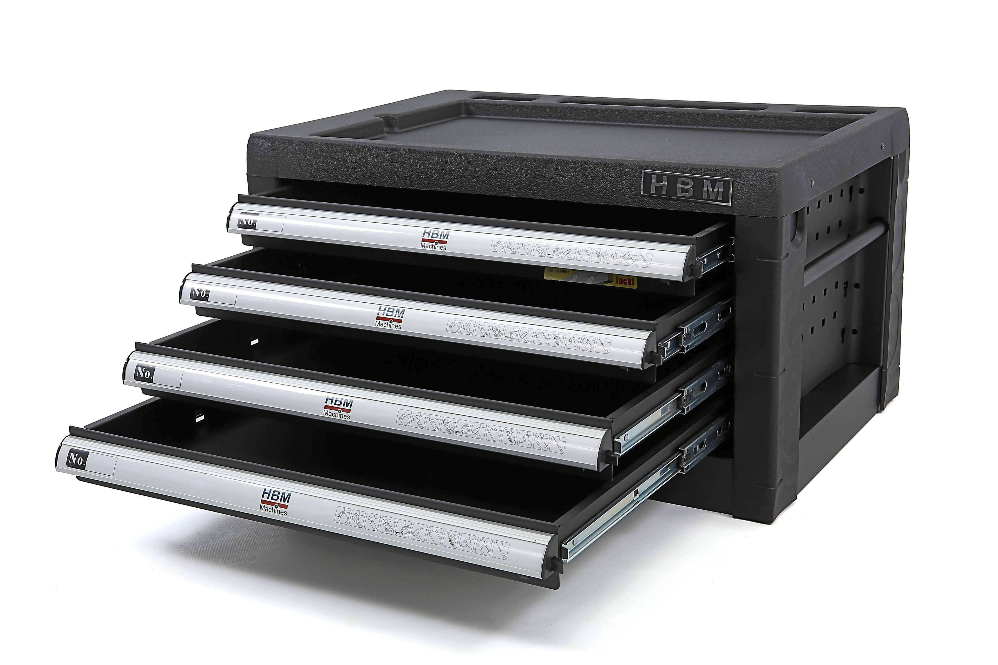 HBM Armoire à outils à 4 tiroirs - NOIR