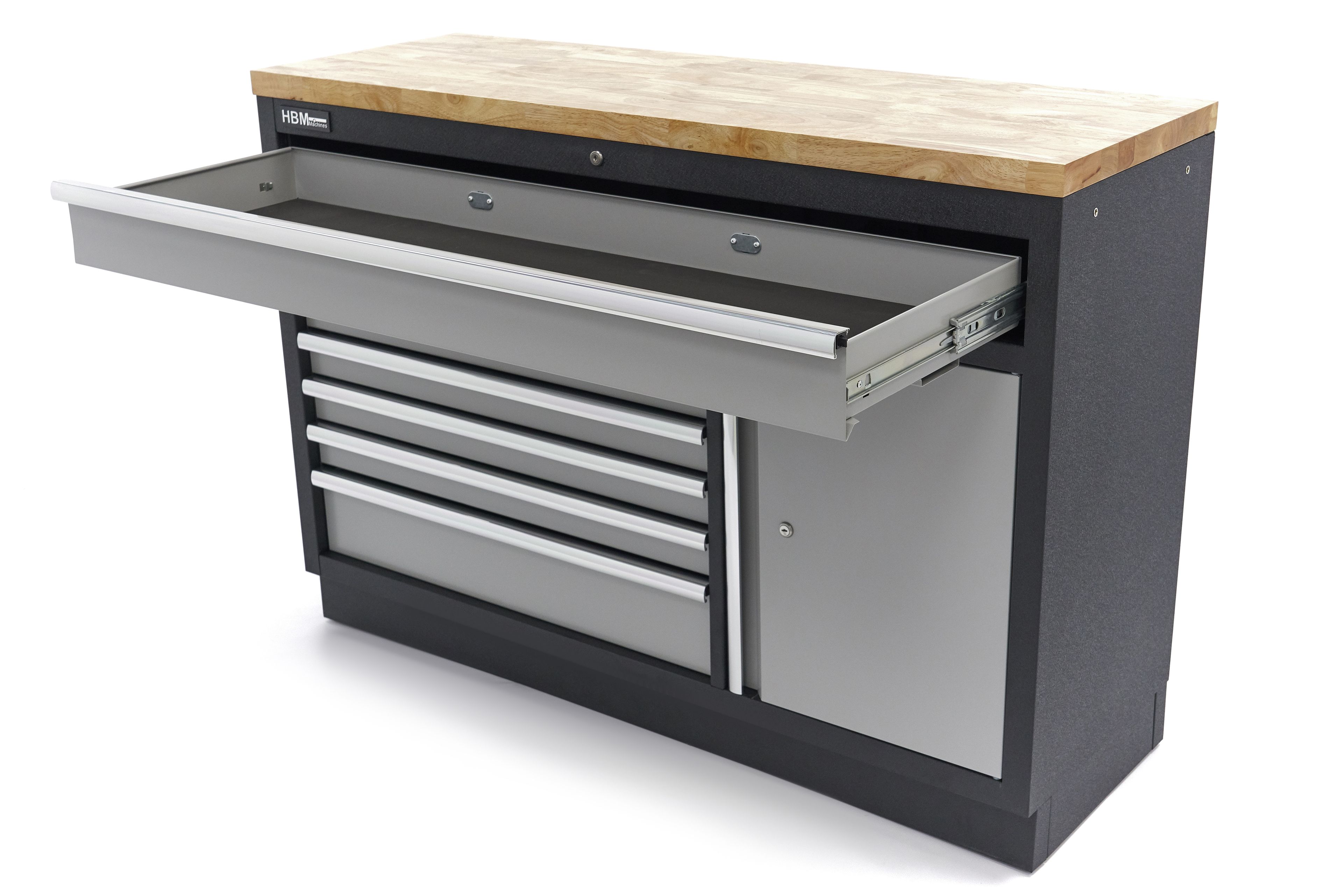 HBM 7 cassetti 132 cm. Armadio portautensili professionale, banco da lavoro con porta per attrezzatura da officina Image 12