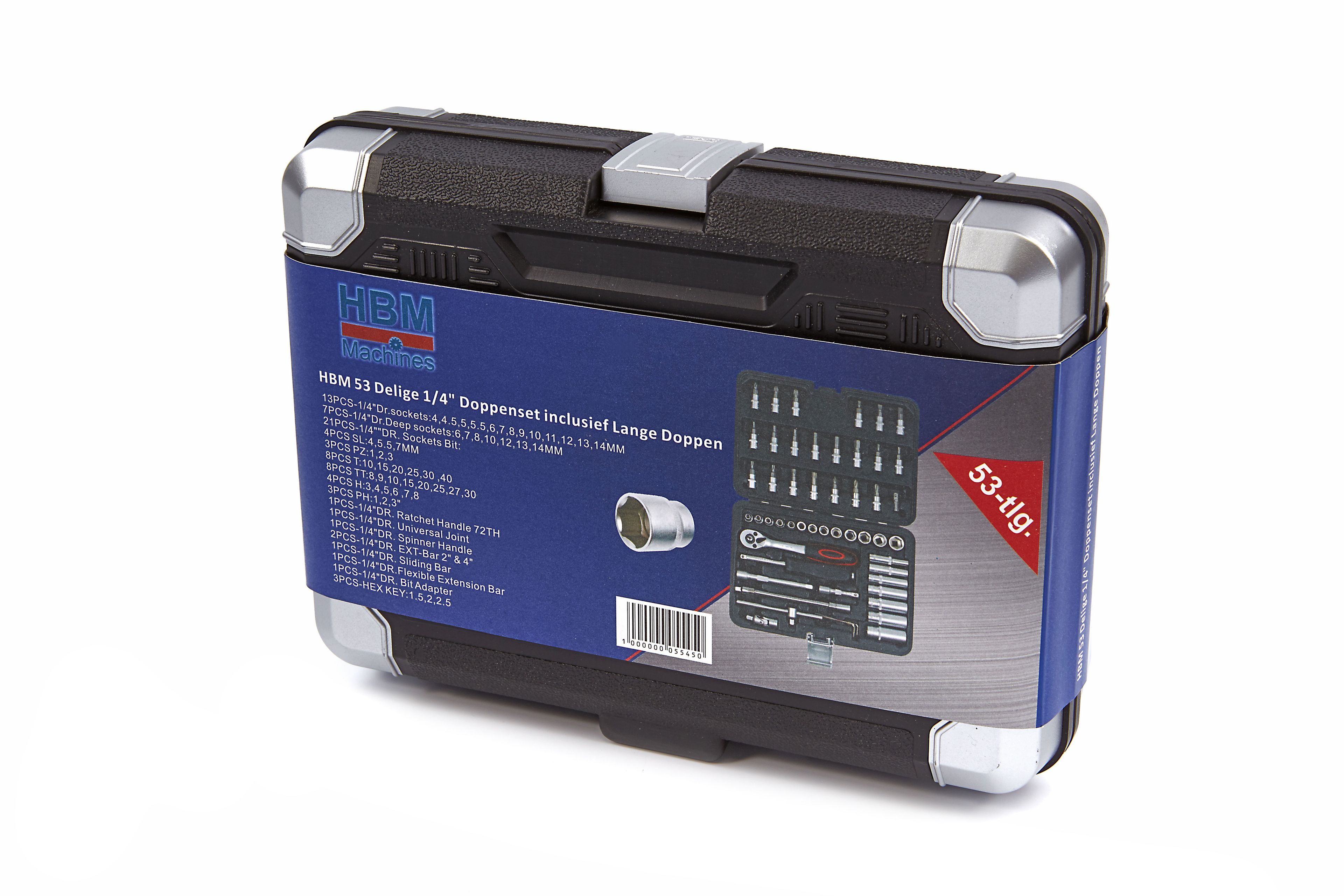 HBM Ensemble de 53 douilles 1/4 inch, y compris des douilles longues Image 3