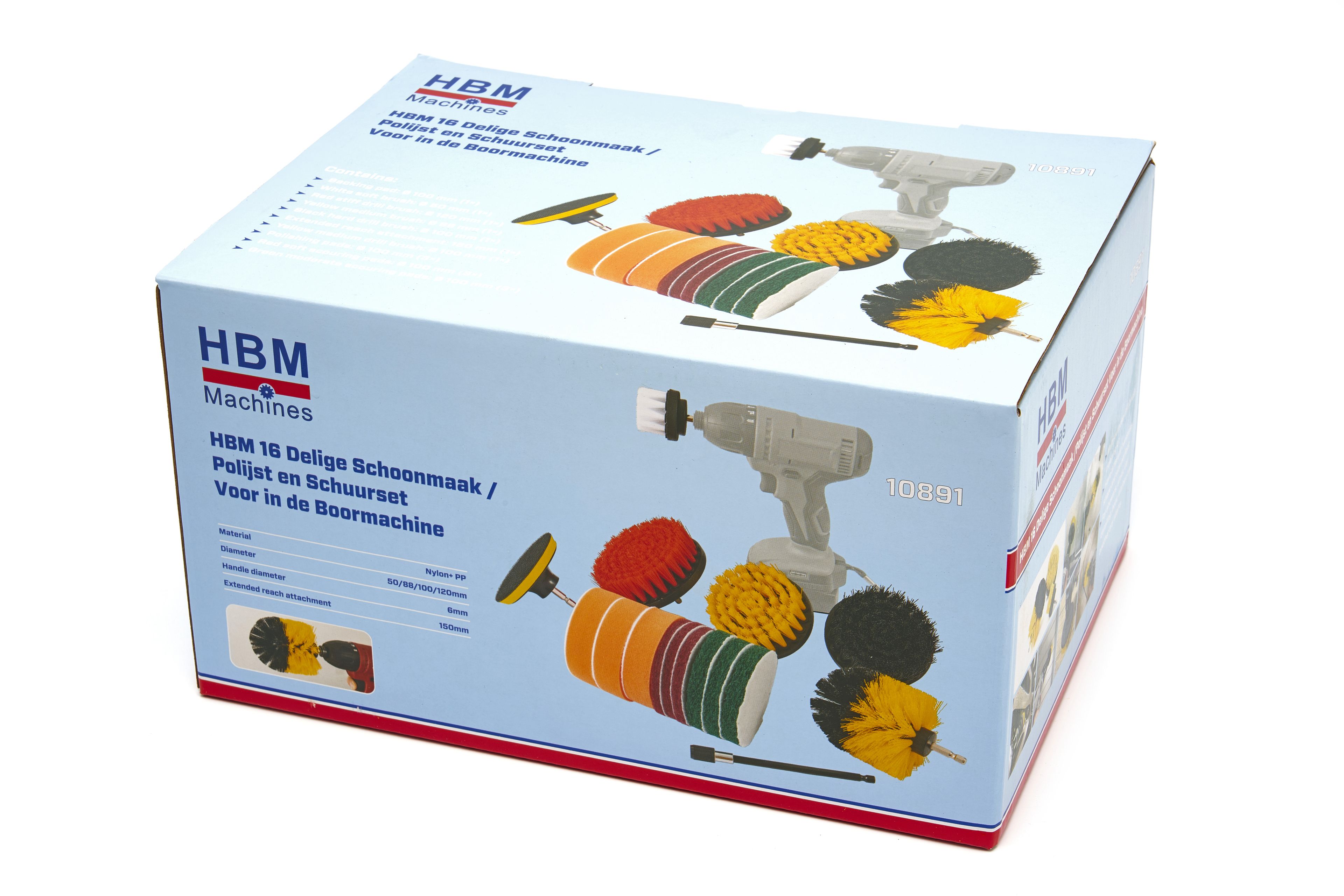 HBM Jeu de 16 pièces de nettoyage / polissage et ponçage pour perceuse Image 6