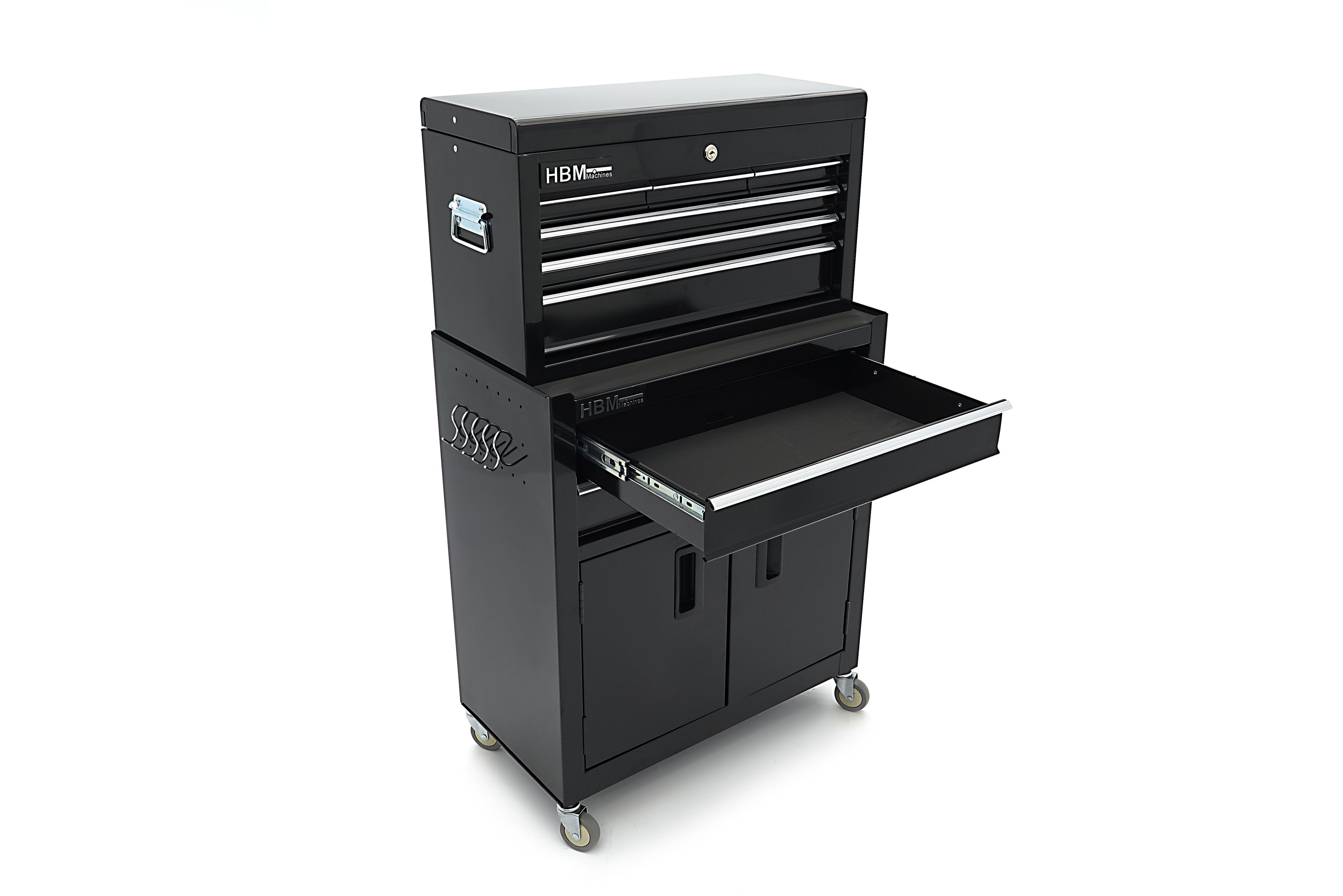 HBM gereedschapswagen inclusief opzetkast, zwart, model 2 Image 7