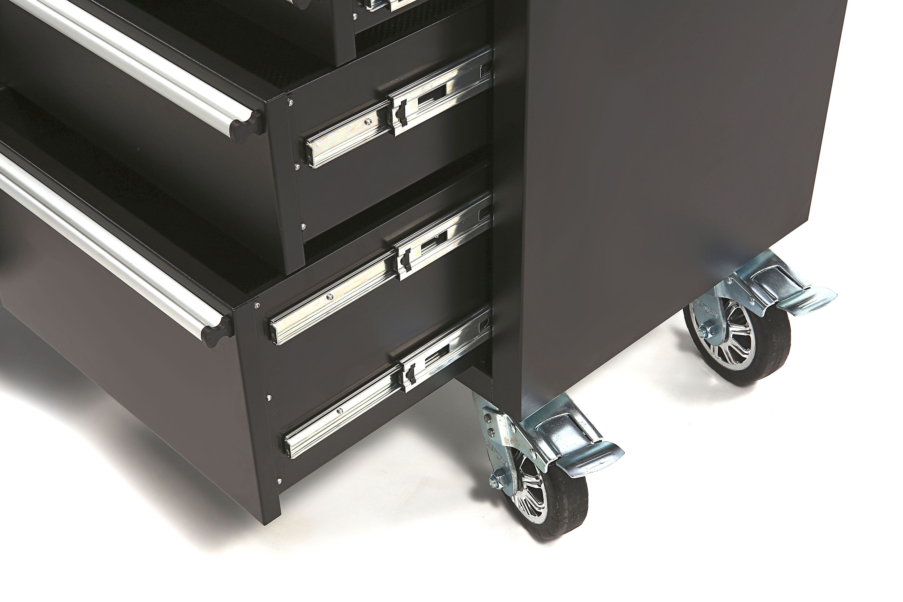 HBM 182 cm Profi Gereedschapswagen / Werkbank met Houten Blad - ZWART Image 4