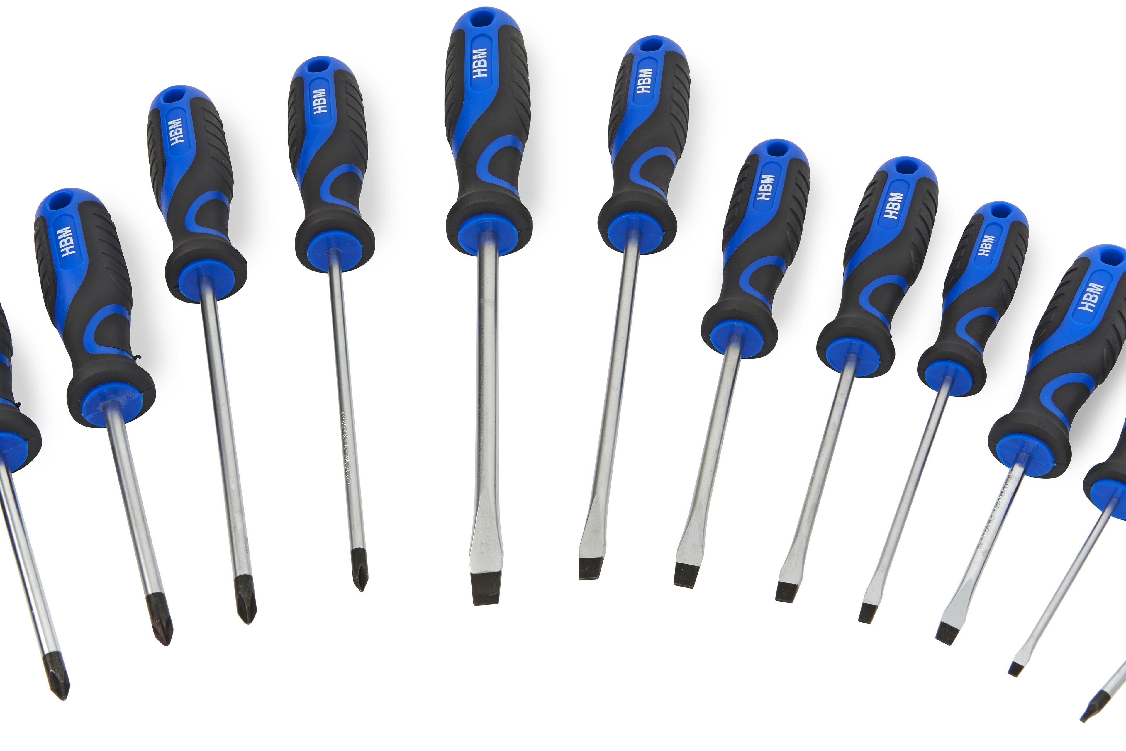 Juego de destornilladores HBM Profi de 100 piezas con agarre suave, juego de llaves de vaso y puntas con soporte Image 4