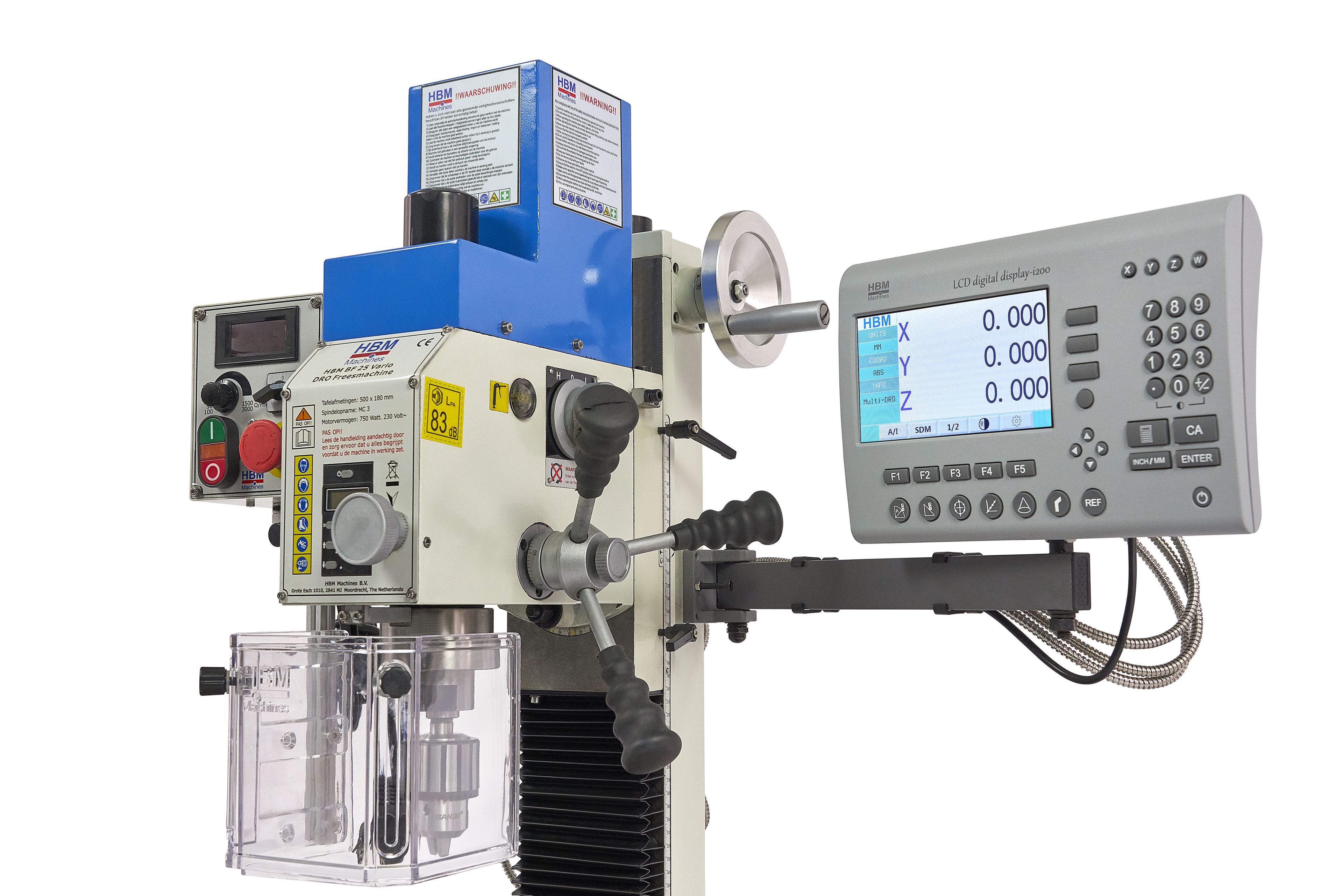 HBM BF 25 Fresatrice con sistema di lettura digitale LCD a 3 assi Image 4