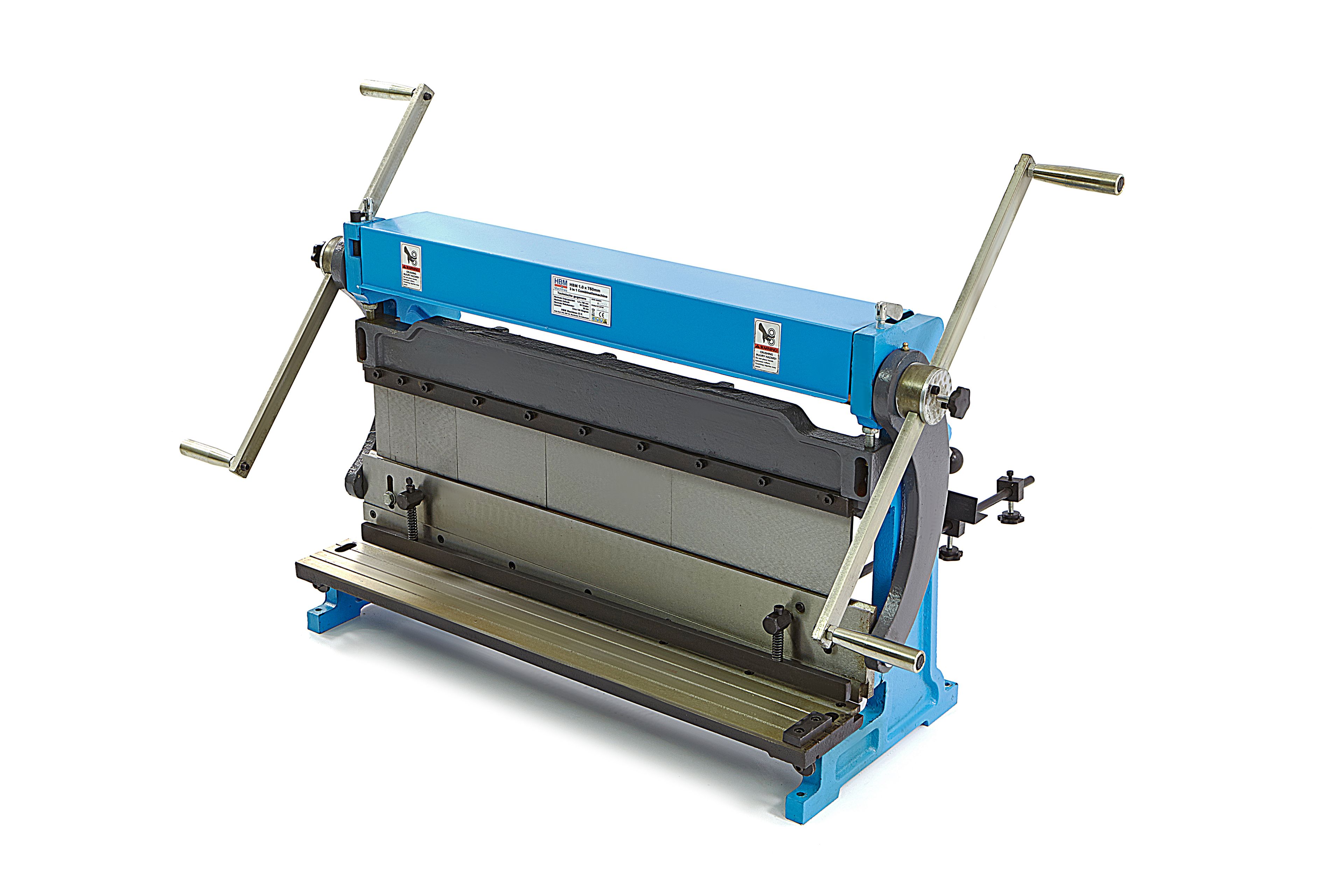 Rouleuse, plieuse et découpeuse HBM 760 mm à 2 bras