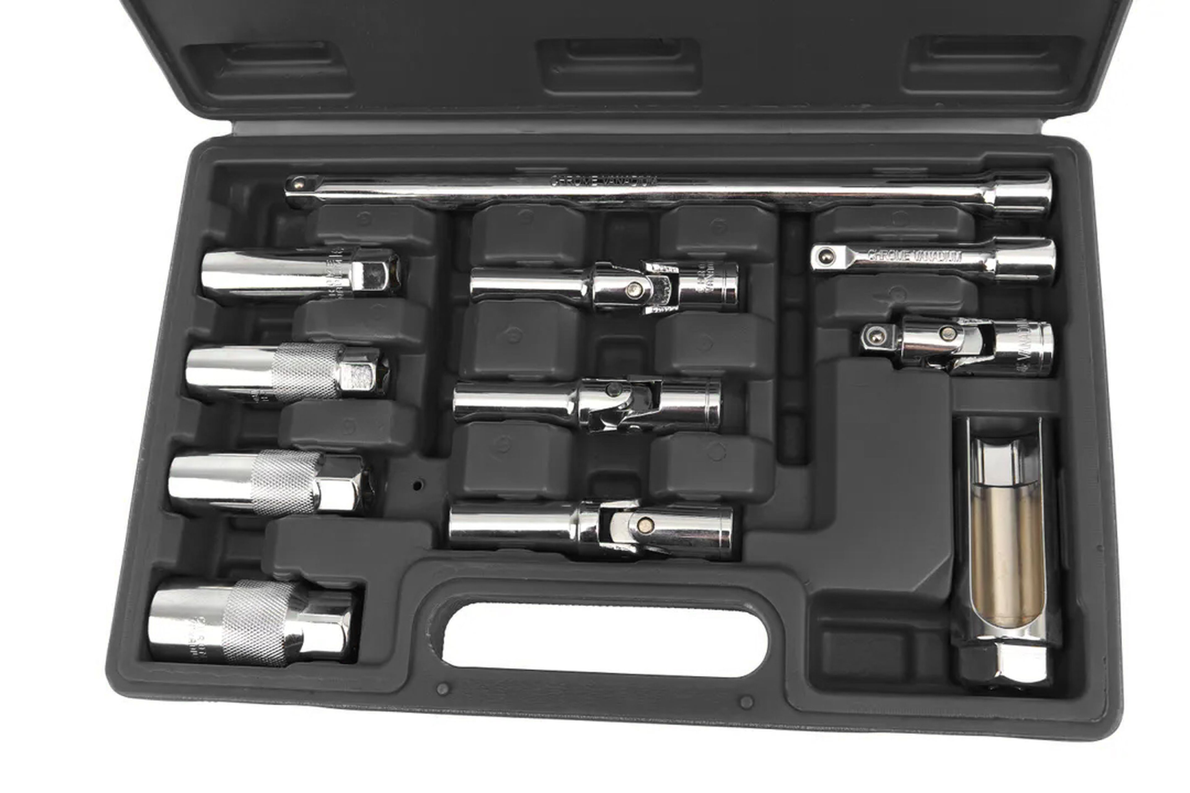 HBM Jeu de douilles de bougies 11 pièces avec découpe 3/8 inch Image 2