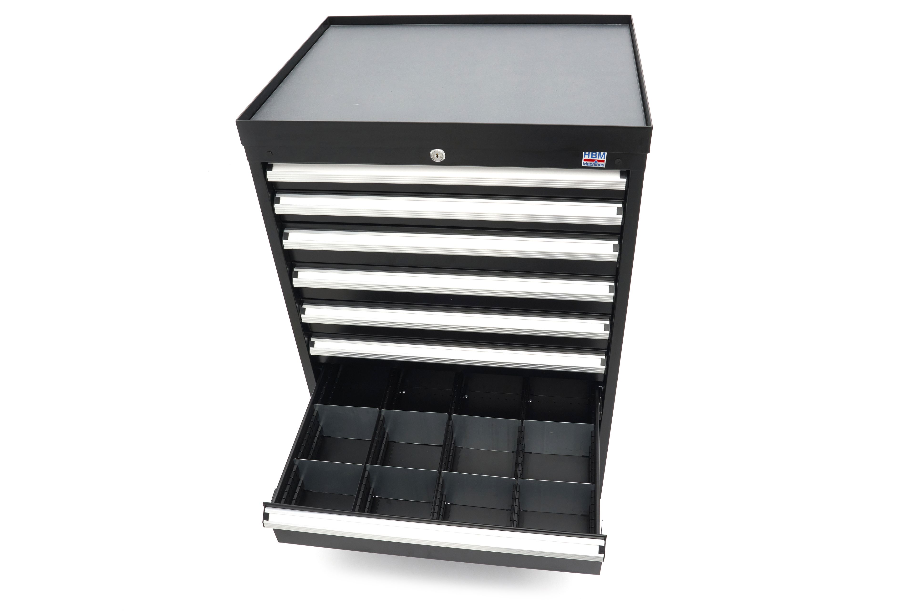 HBM Armoire à outils à 8 tiroirs 72 x 58 x 100 cm noire Image 11