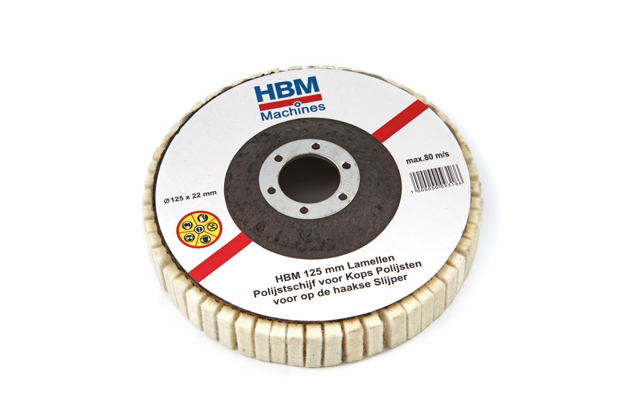 Disco de pulido de láminas HBM de 125 mm para pulido por cabezal