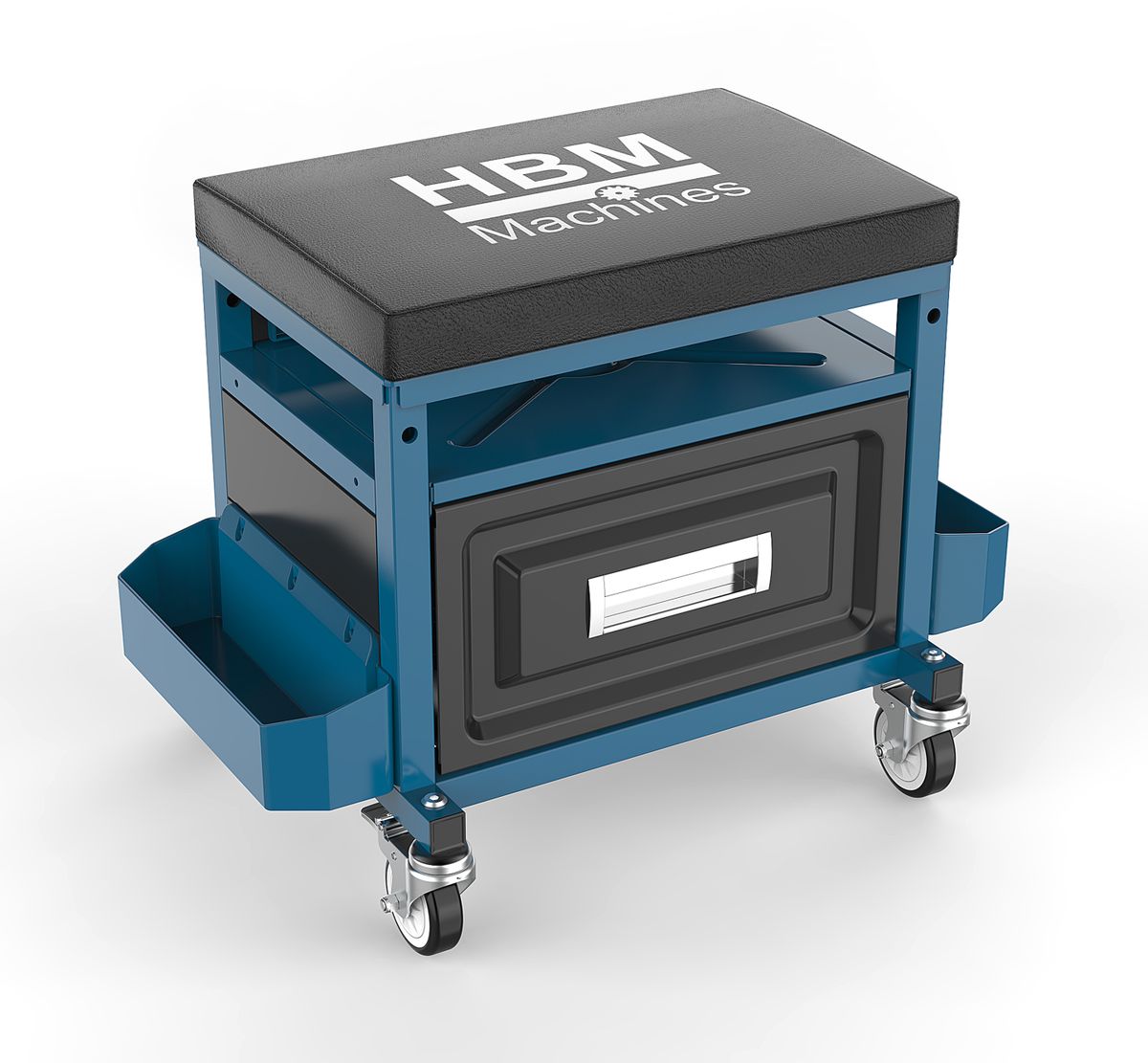 HBM silla de garaje con cajón para herramientas