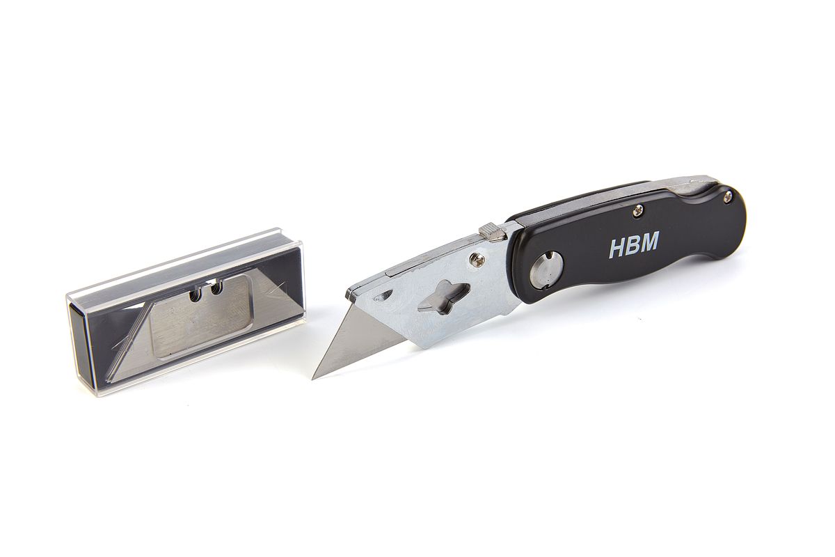 Cuchillo plegable HBM con 5 cuchillas de repuesto