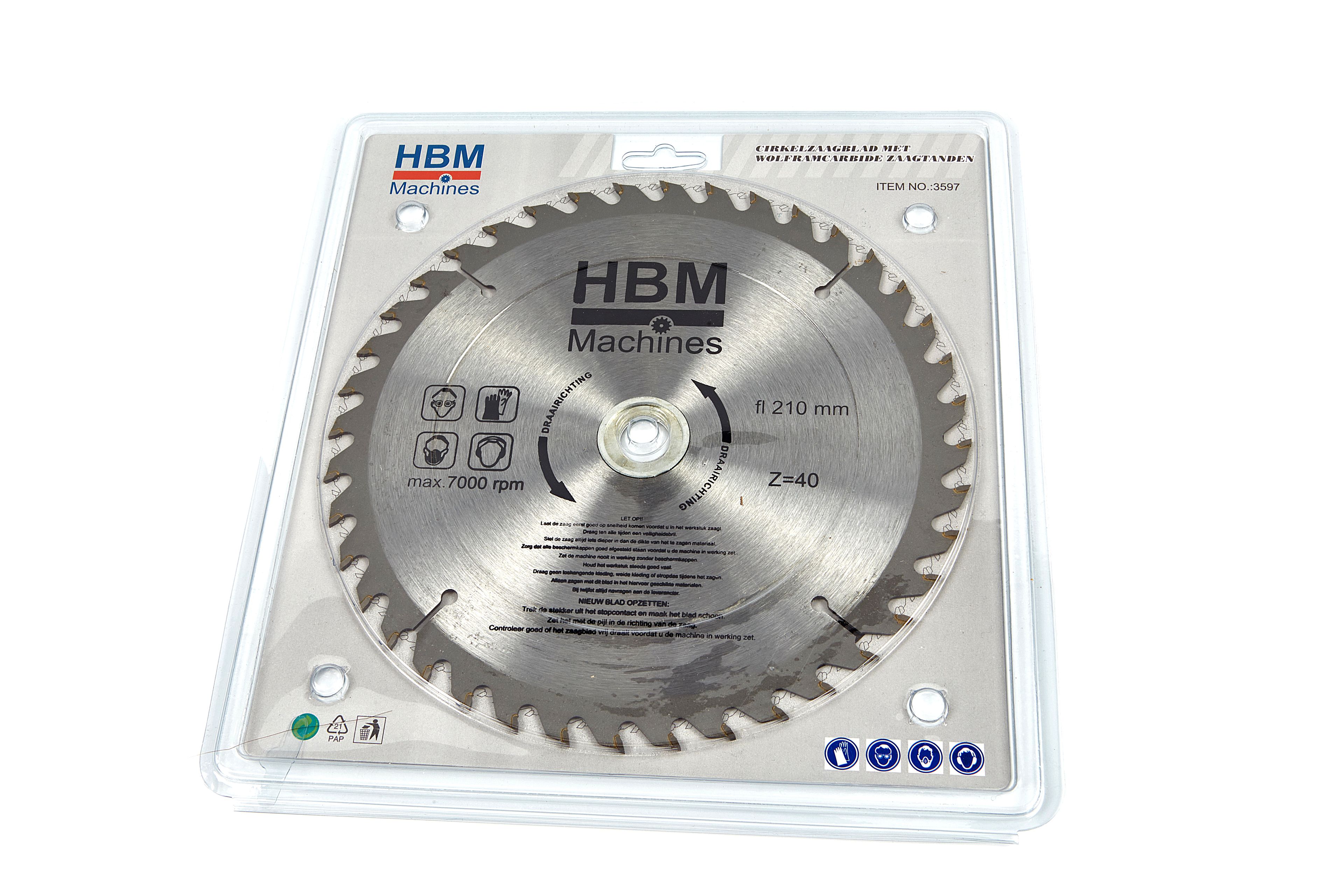 HBM Sierras circulares de madera 210 mm 40 Dientes Image 5