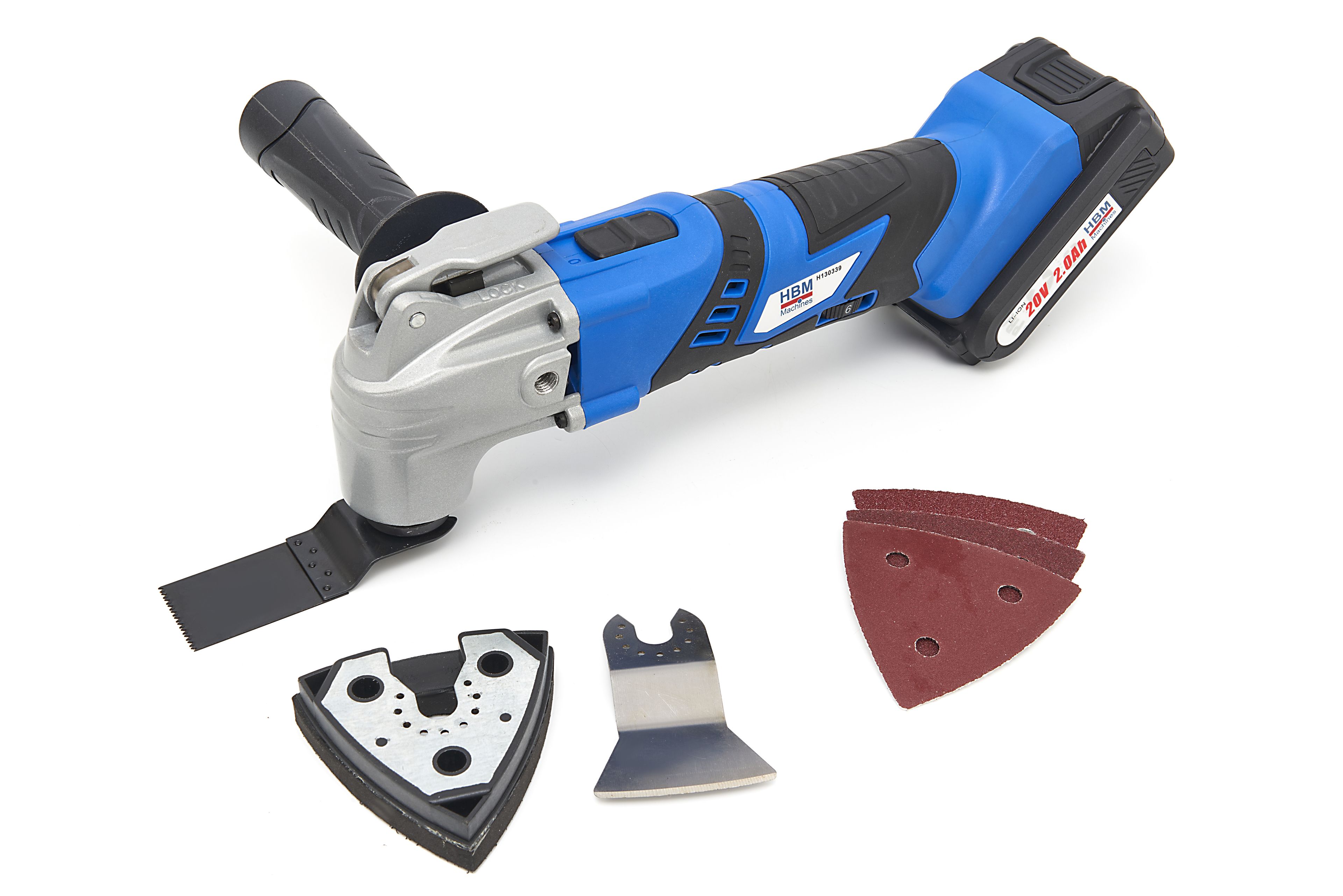 HBM 20 Volt 2.0AH Multitool Professionale Con 2 Batterie Image 2