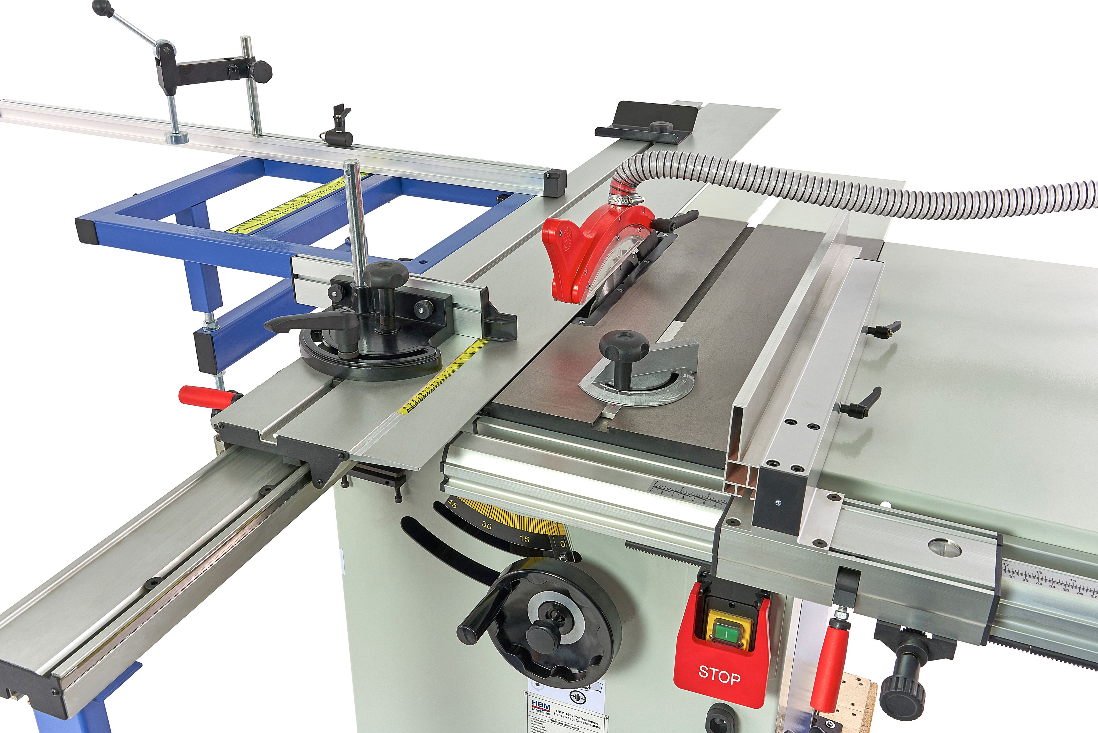 Scie à panneaux professionnelle HBM 1600, scie circulaire sur table avec chariot coulissant Image 10