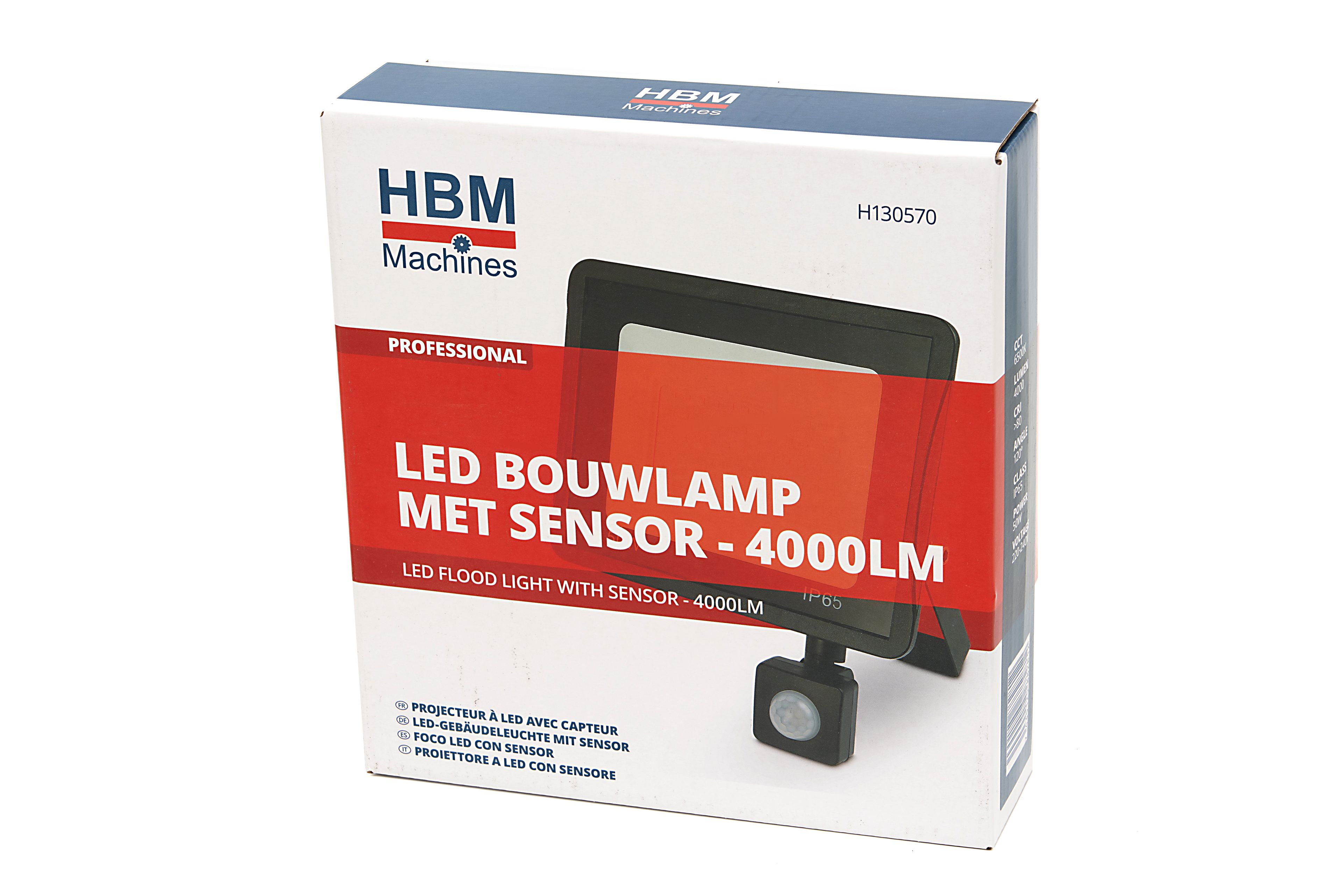 HBM LED Lámpara de Construcción con Sensor 50 Watt – 4000 Lumen, 6500K Image 6