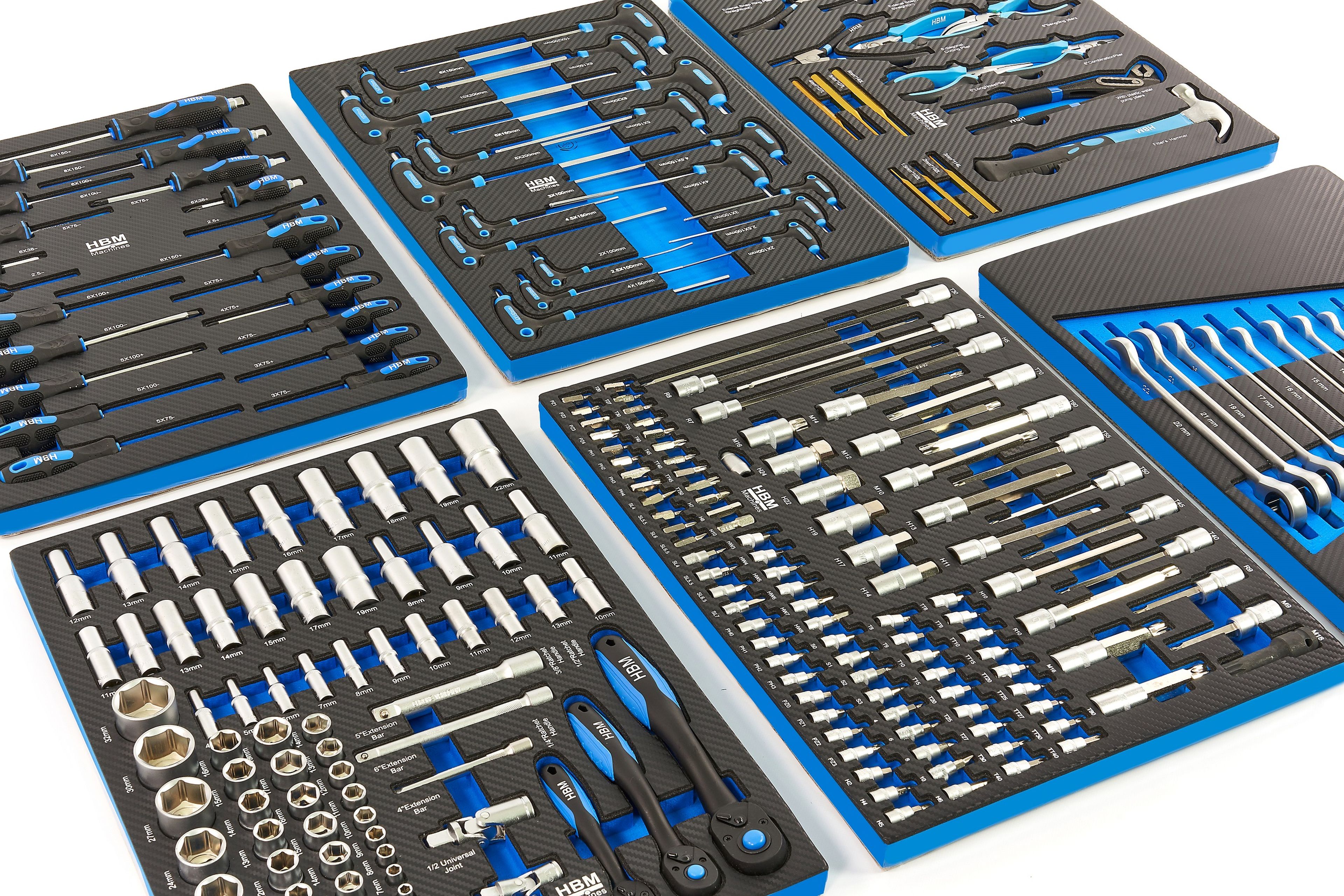 HBM inlays met gereedschapset 245-delig, voor gereedschapswagen, blauw Image 2
