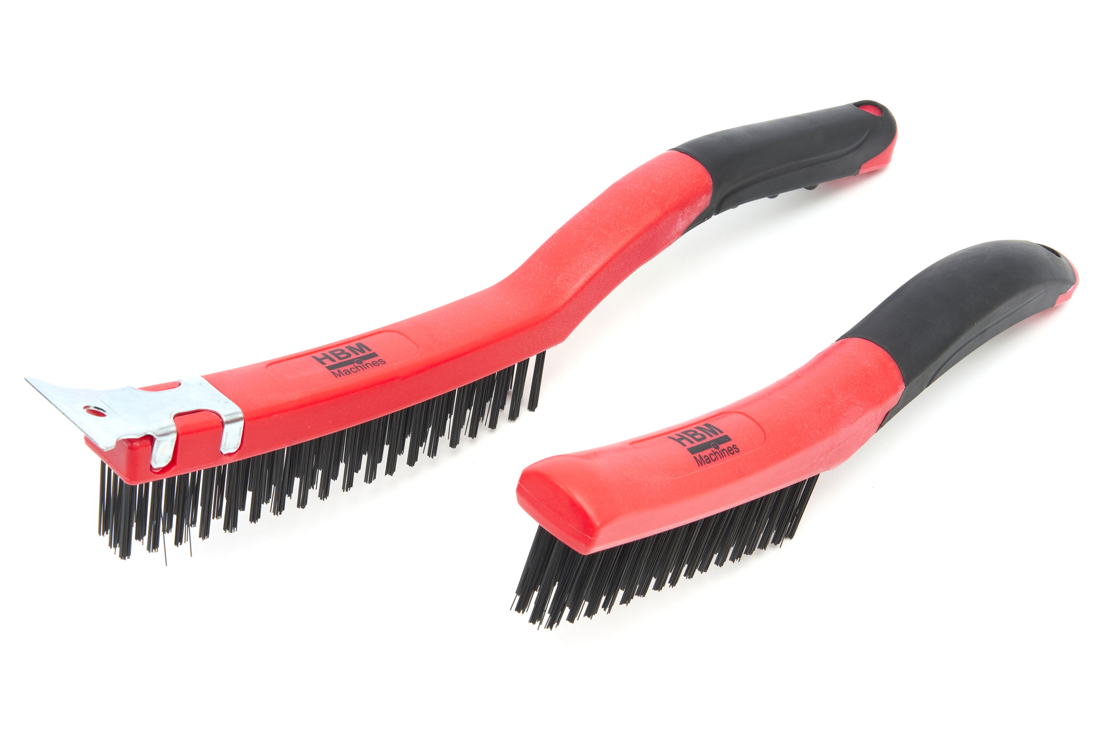 HBM Jeu de brosses professionnelles en acier en 2 parties 250 - 350 mm. Image 2