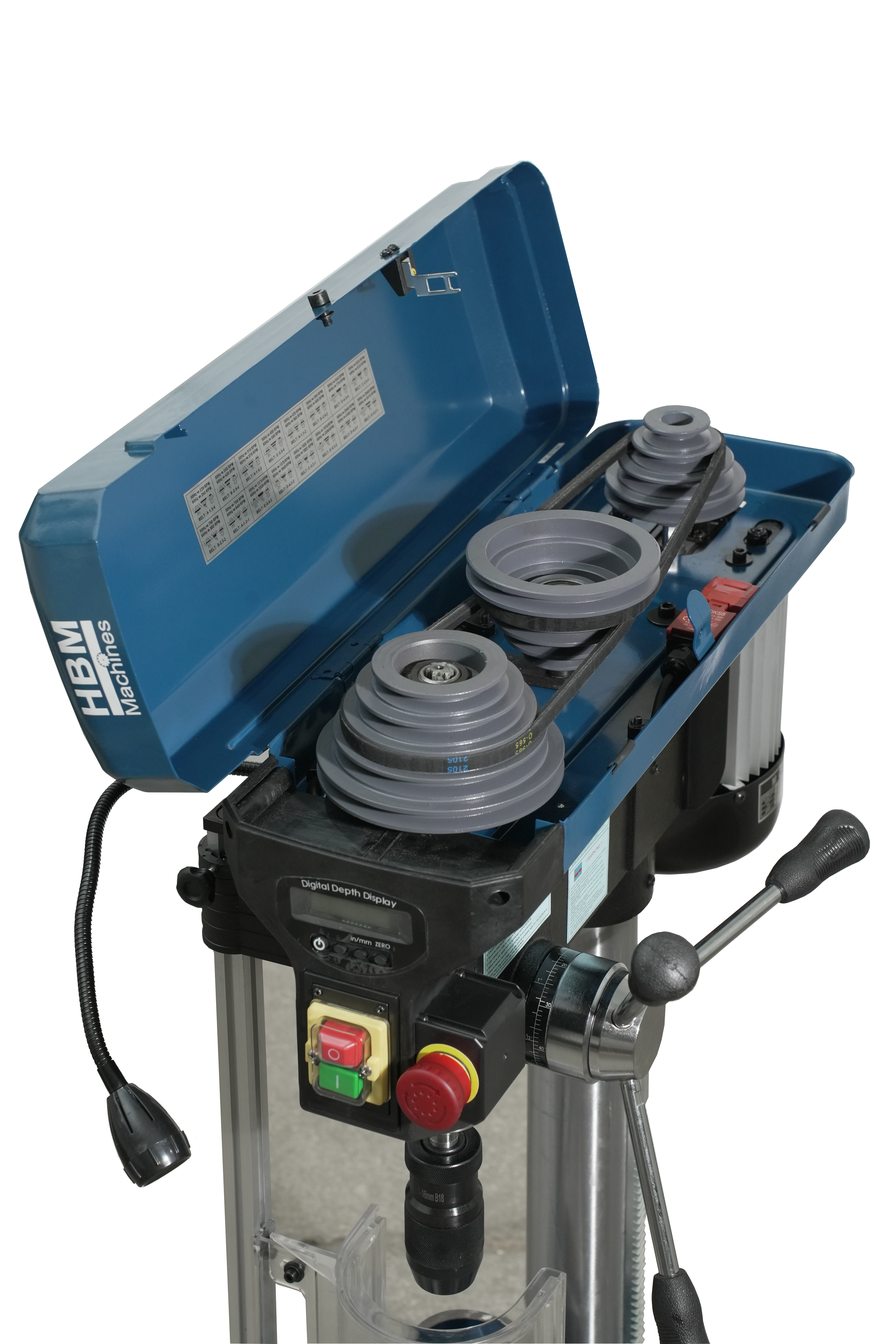 HBM Perceuse professionnelle à colonne de 25 mm avec lecture numérique de la profondeur Image 9