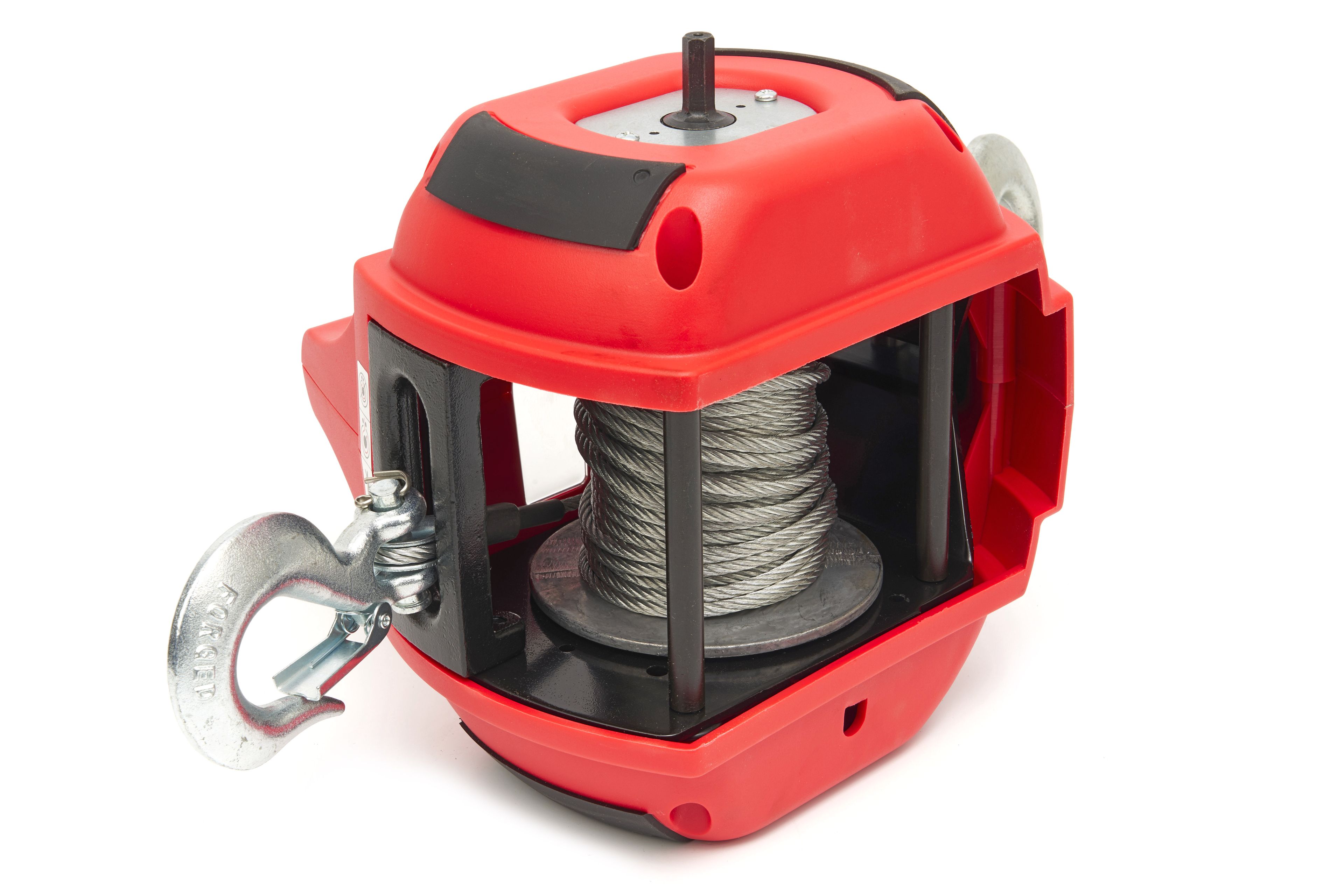 HBM draagbare lier en trektakel, boormachine aangedreven, 225 kg, rood Image 6