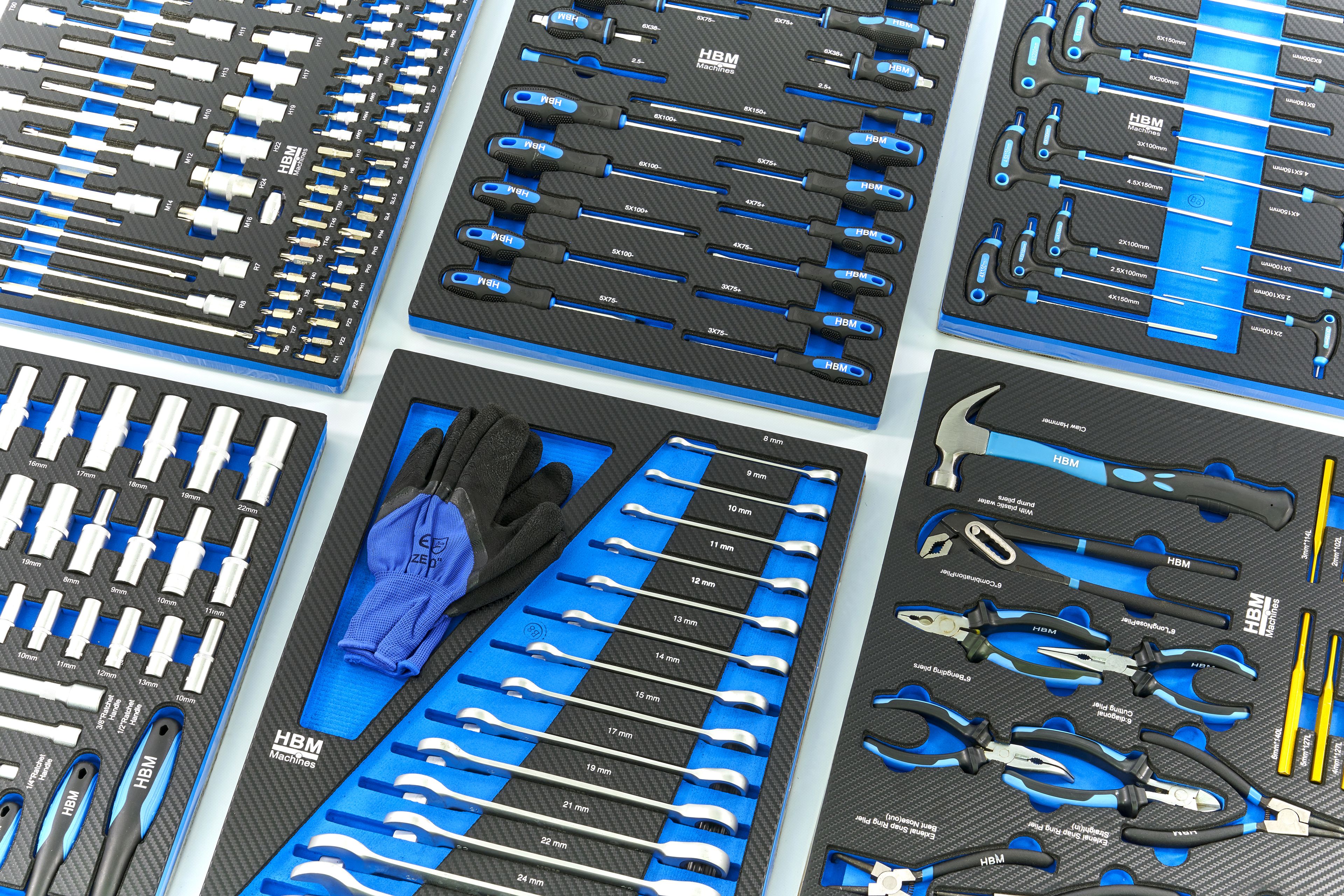 HBM servante à outils garnie 262 pièces, noir Image 3